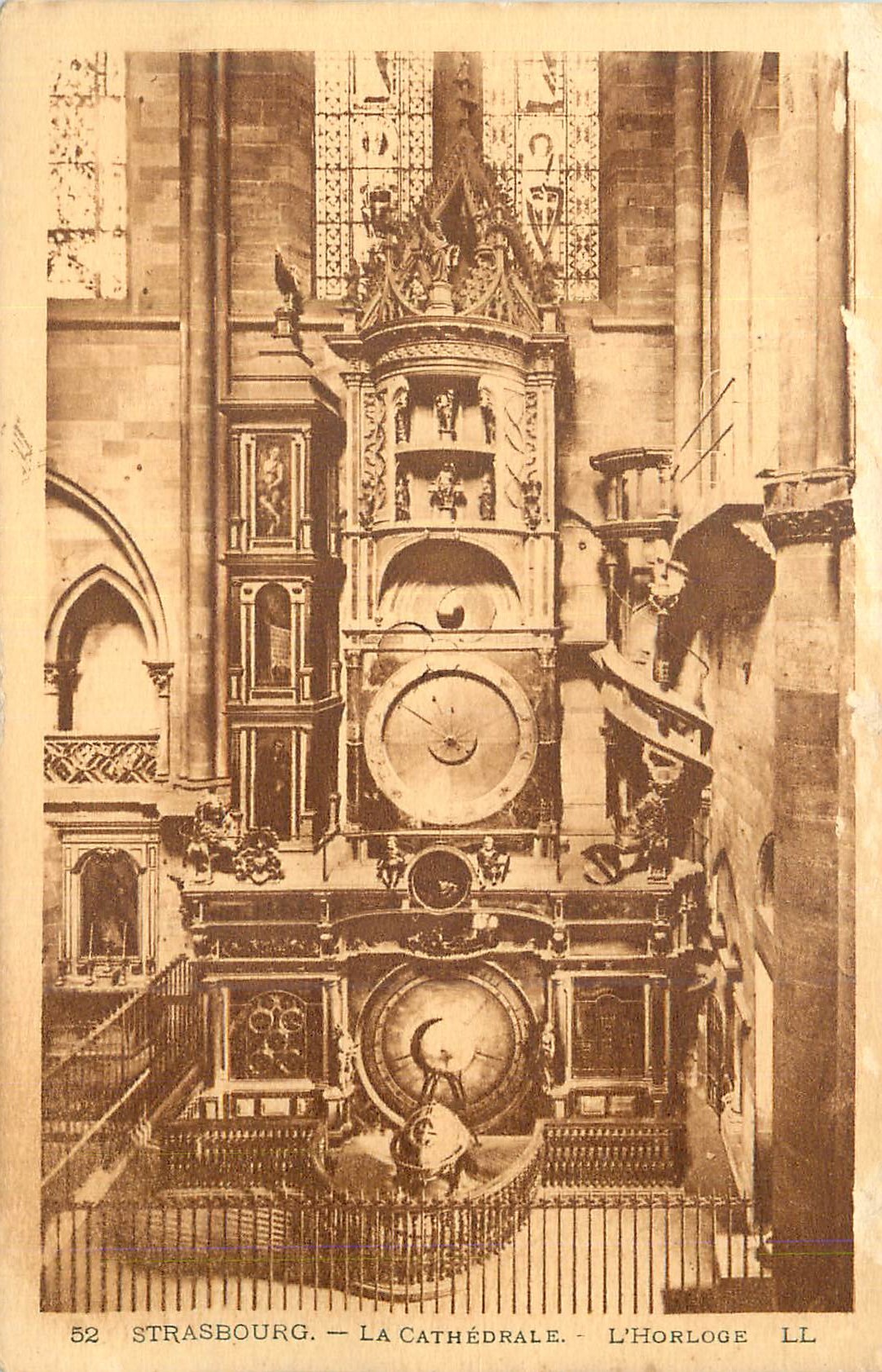 Strasbourg — La Cathédrale — L'Horloge — Éditeur LL, n° 52