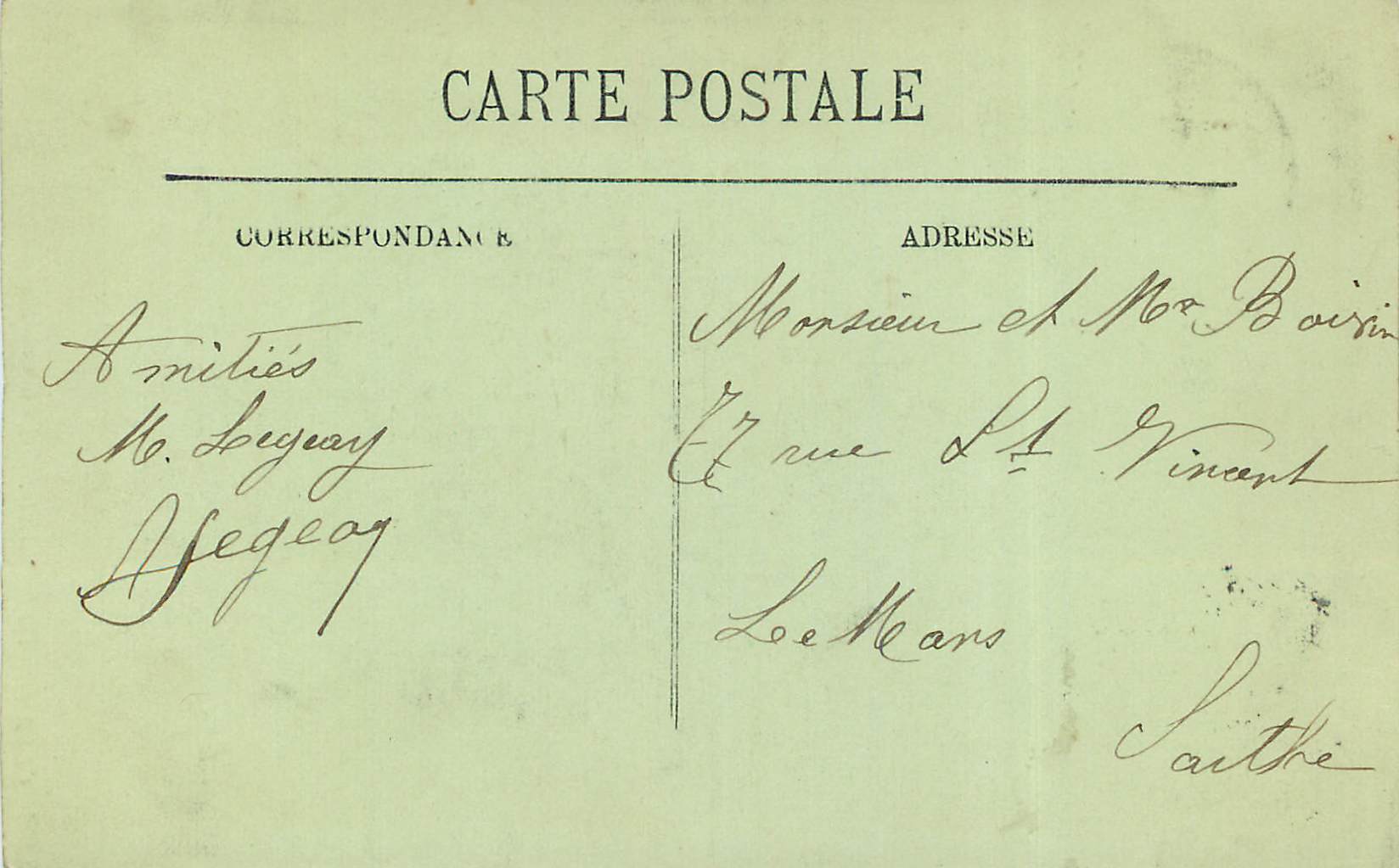 CPA Clermont Ferrand La Cathedrale  — Rückseite