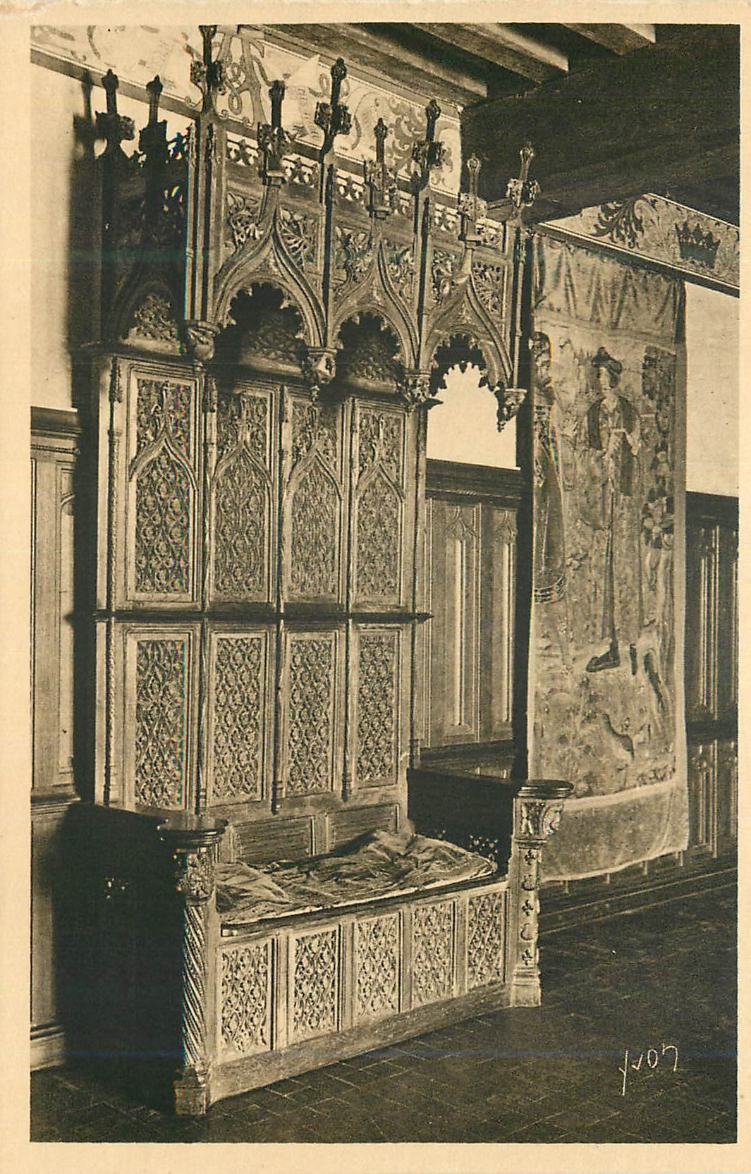 CPA Chateau de Langeais Stalle du XV siecle 