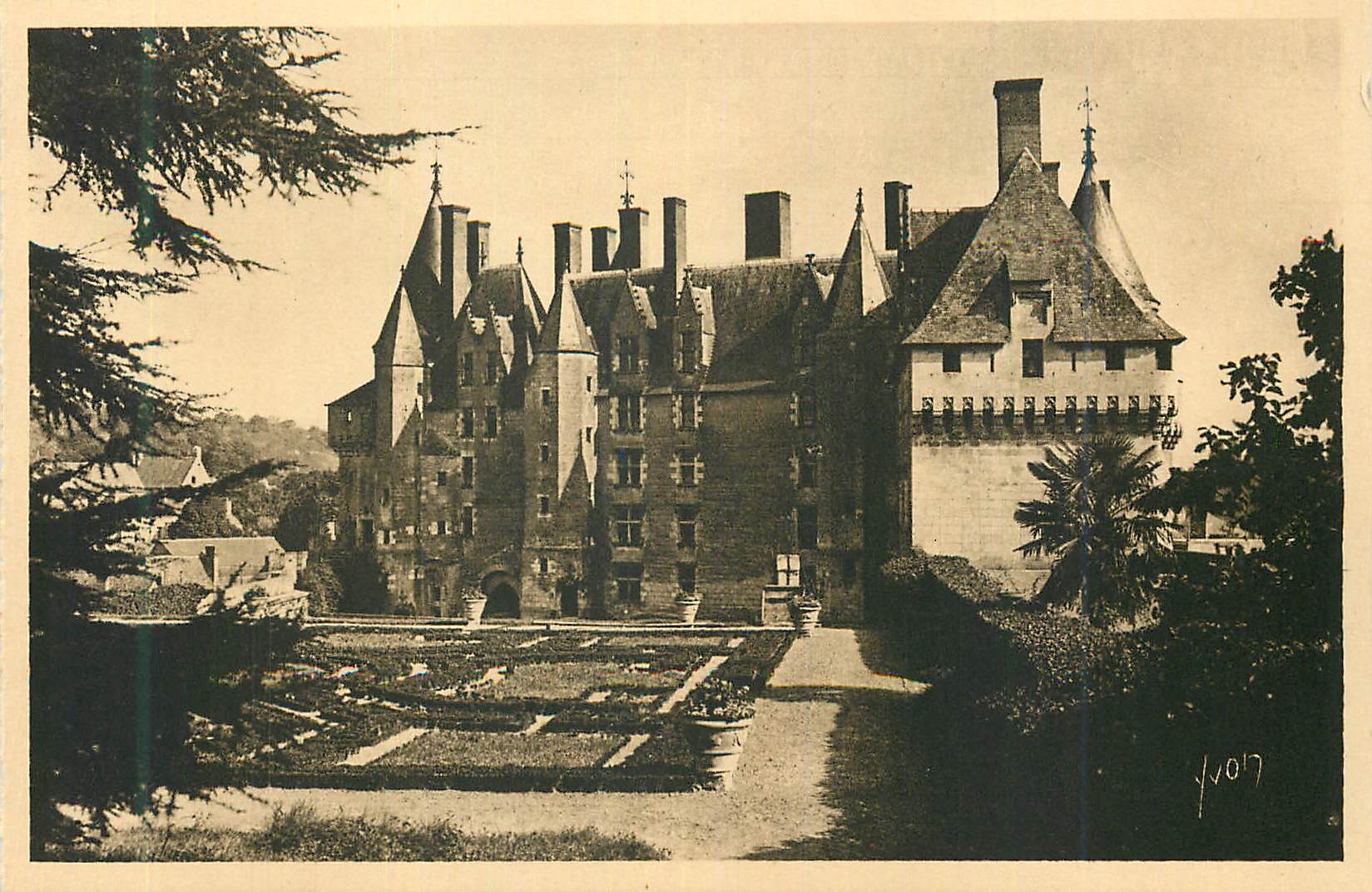 CPA Chateau de Langeais Facade sur les Jardins 