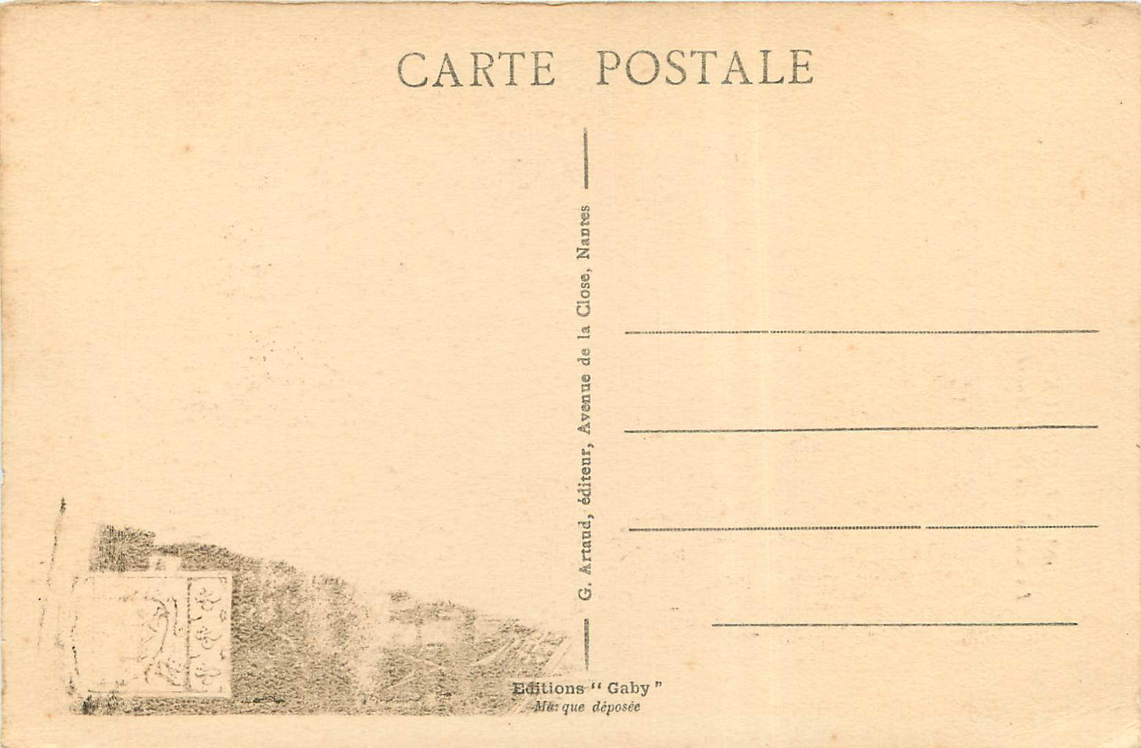 CPA Bordeaux La Cathedrale Saint Andre  — Verso