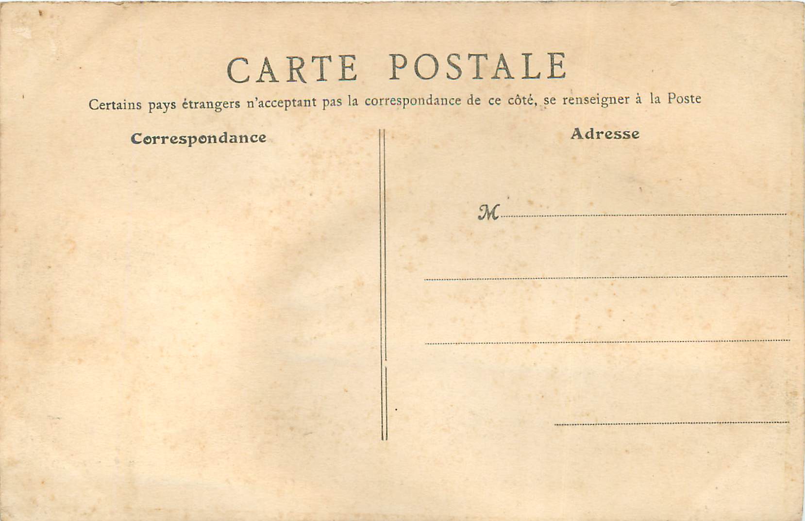 CPA Caen Calvados Caserne Lefevre Chateau Militaria — Verso