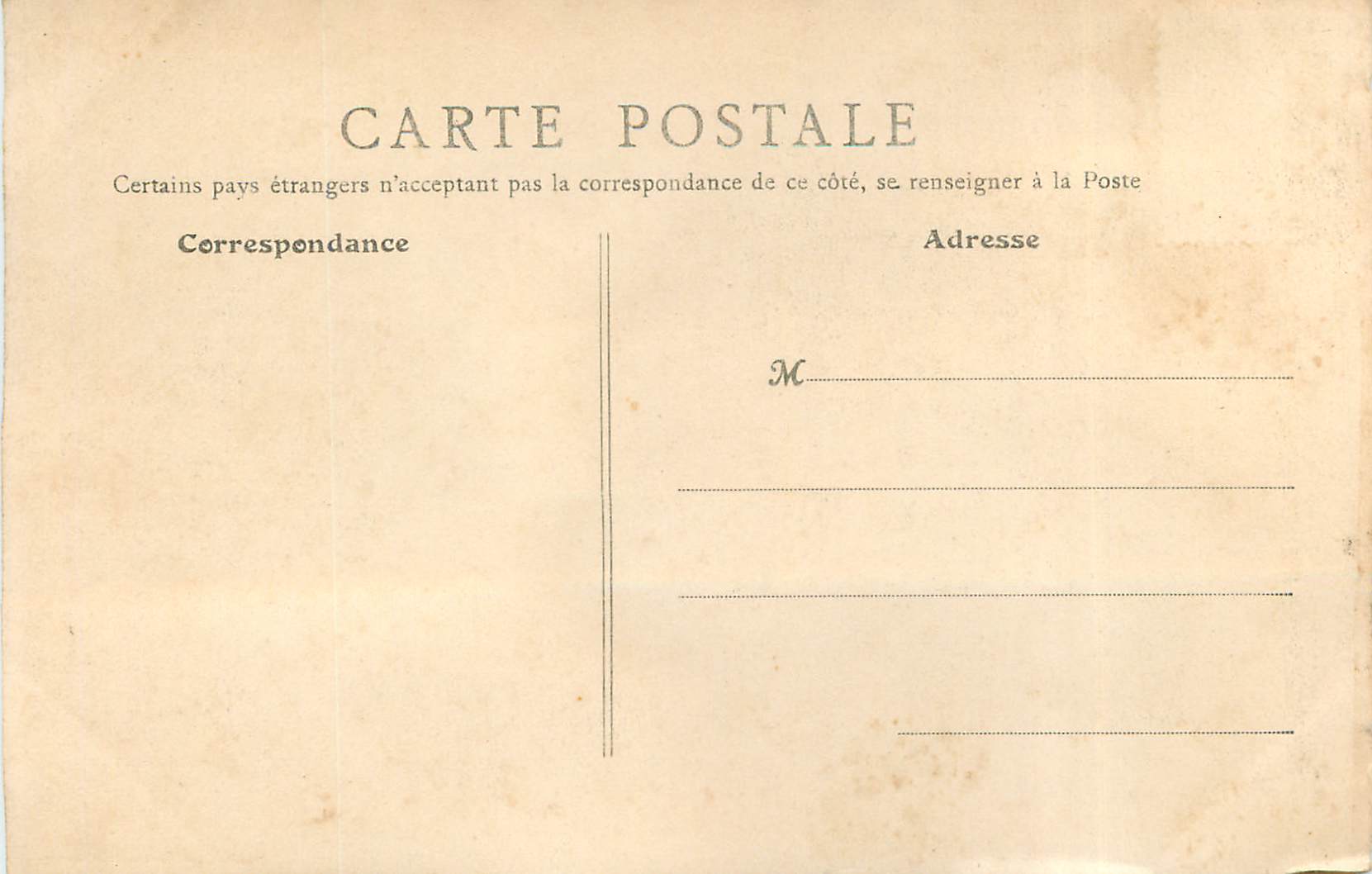 Antike Ansichtskarte Caen Calvados Boulevard Saint Pierre und Fontaine des Trois Graces — Rückseite