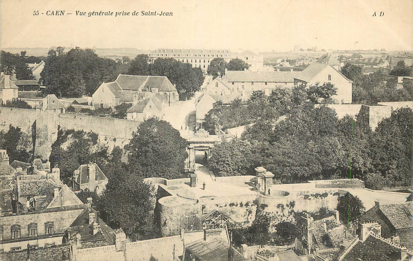 CAEN — Vue générale prise de Saint-Jean — A D