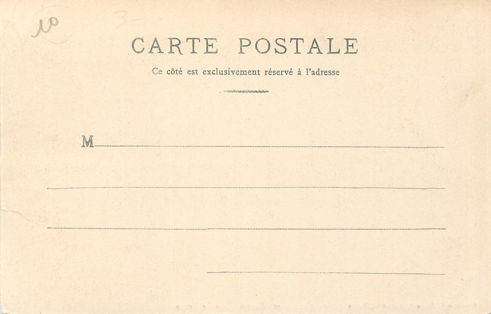 CPA Nantes La Prefecture  — Verso