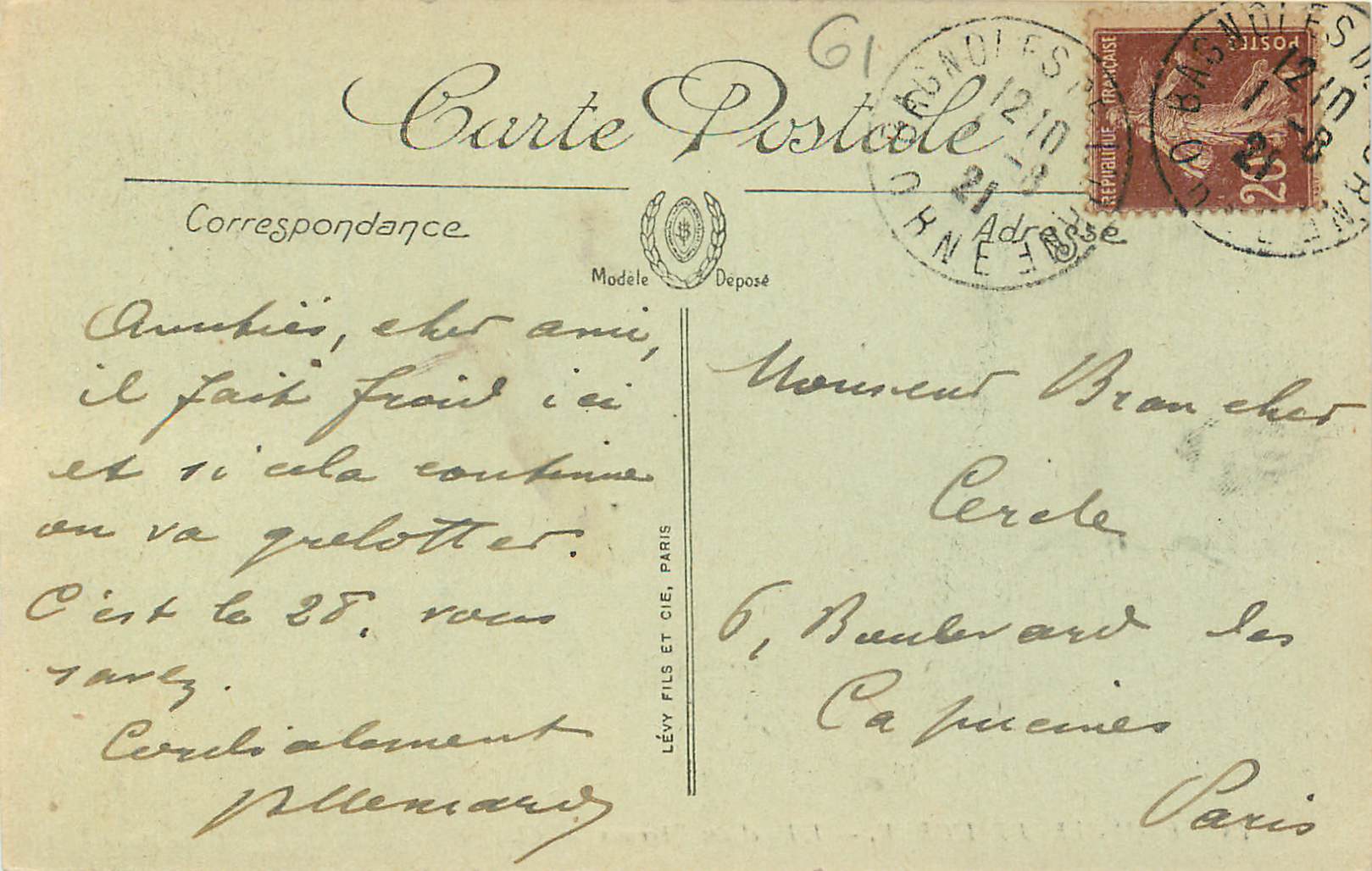 CPA Bagnoles de L Orne L Hotel des Thermes  — Rückseite
