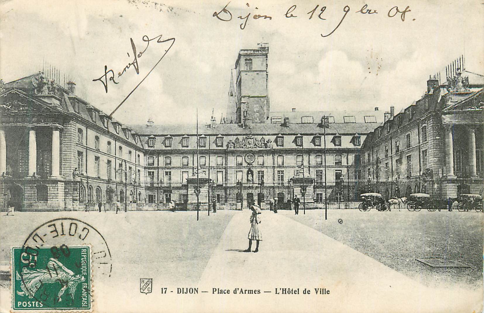 CPA Dijon Place d Armes L Hotel de Ville 