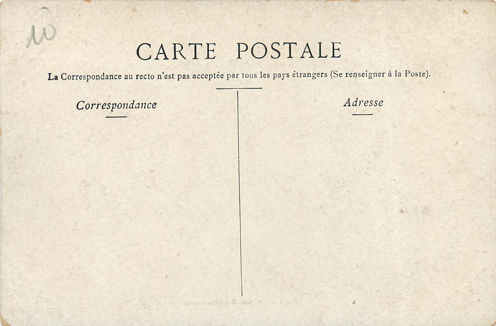CPA Lyon La Prefecture  — Rückseite