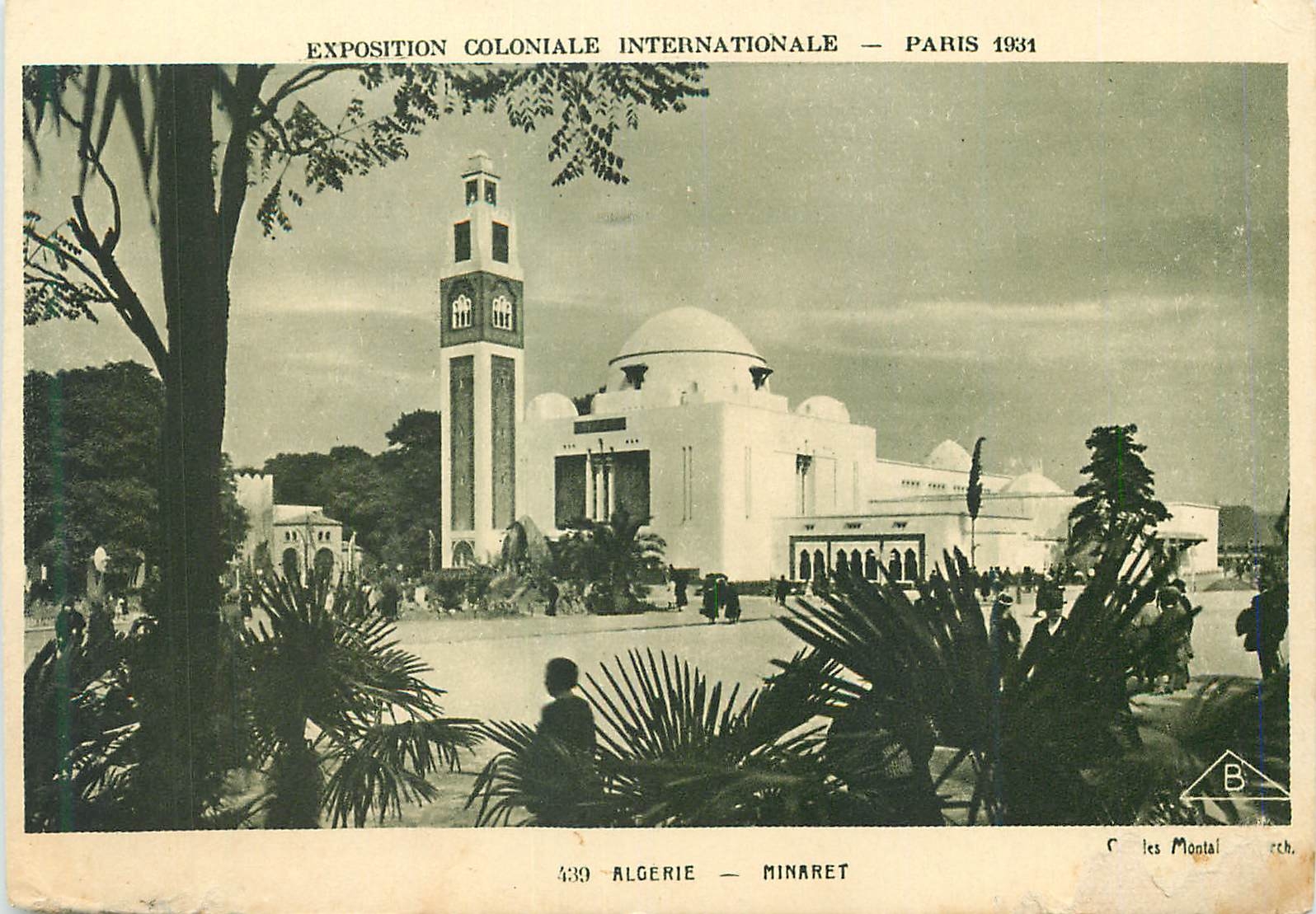 CPA Exposition Coloniale Internationale Paris Algerie Minaret 