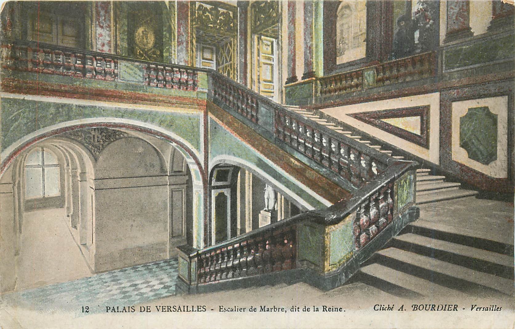 Palais de Versailles — Escalier de Marbre dit de la Reine — Cliché A. BOURDIER