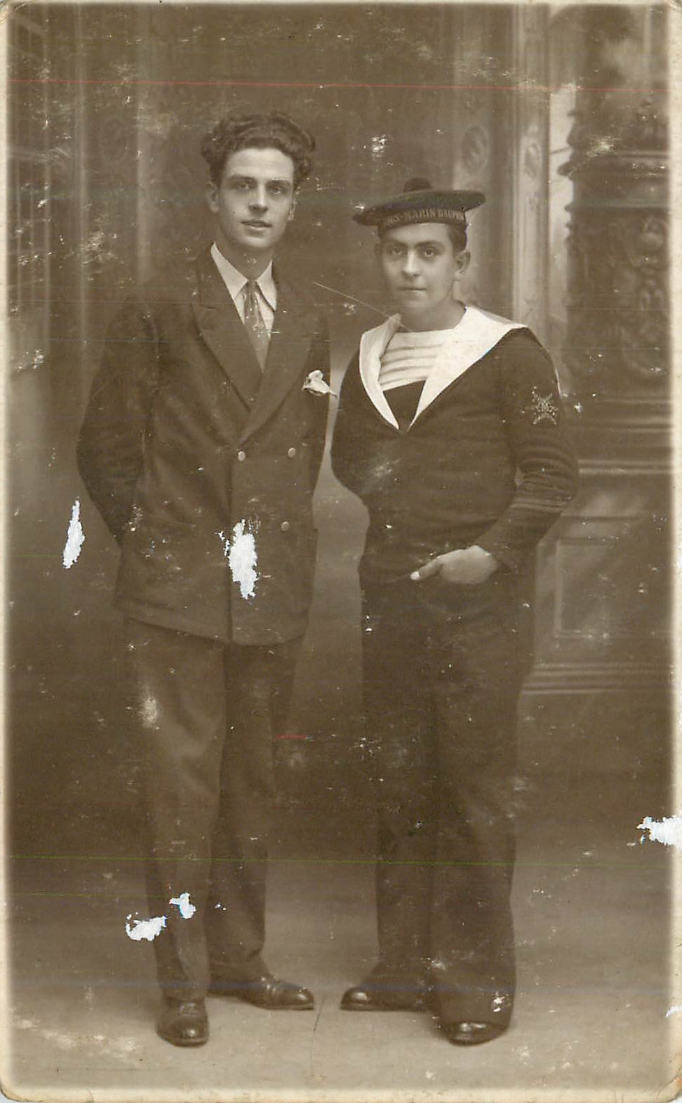 CARTE PHOTO Homme Marin Daniel Loiseau 1932