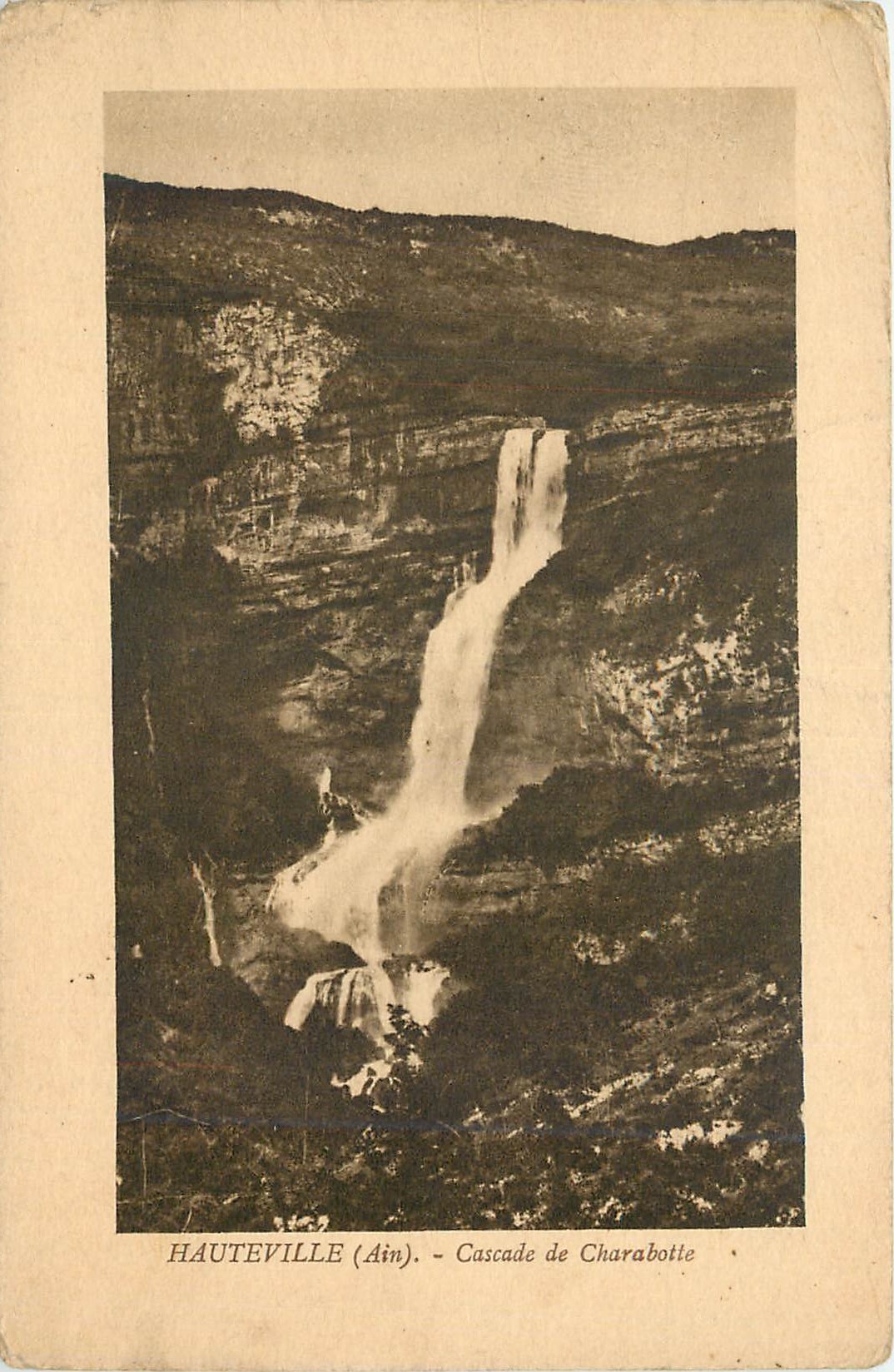CPA Hauteville Ain Cascade de Charabotte 