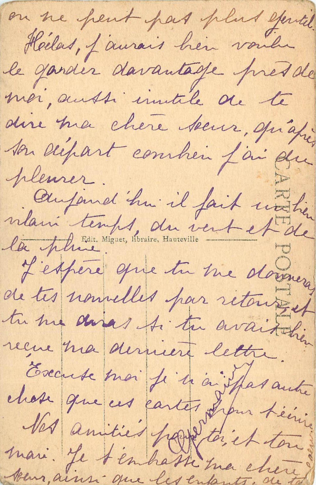 CPA Hauteville Ain Cascade de Charabotte  — Rückseite