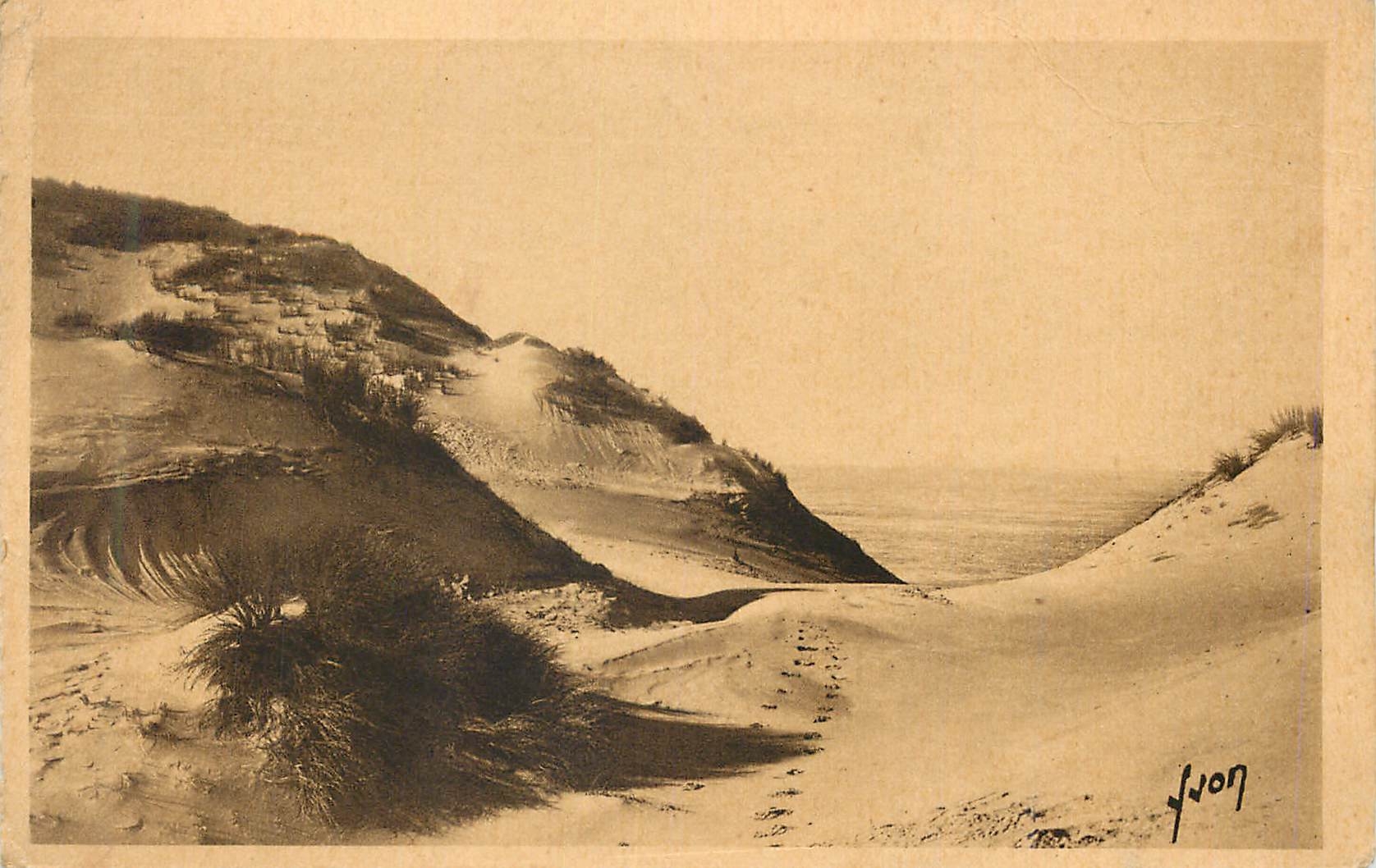 CPA Arcachon Gironde Vers la mer Les grandes dunes du Sabloney 