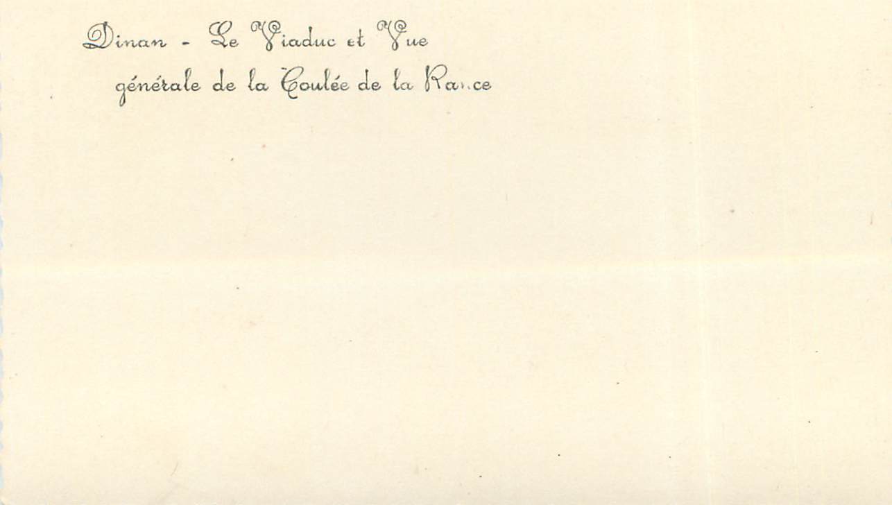 Dinan - Le Viaduc et Vue générale de la Coulée de la Rance — Achterkant