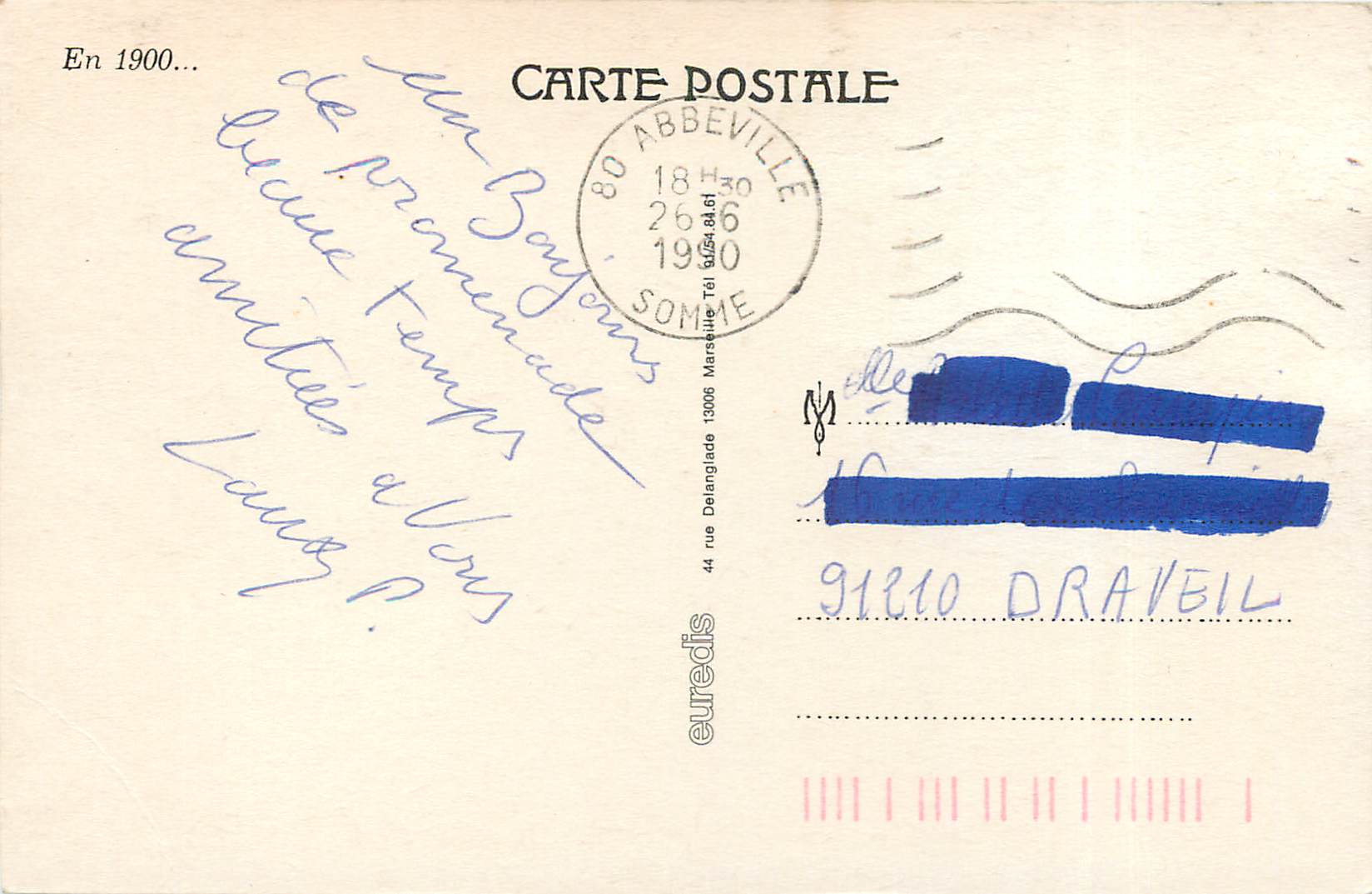 REPRO Abbeville Rue St Gilles et Hotel de la Tete de Boeuf  — Rückseite