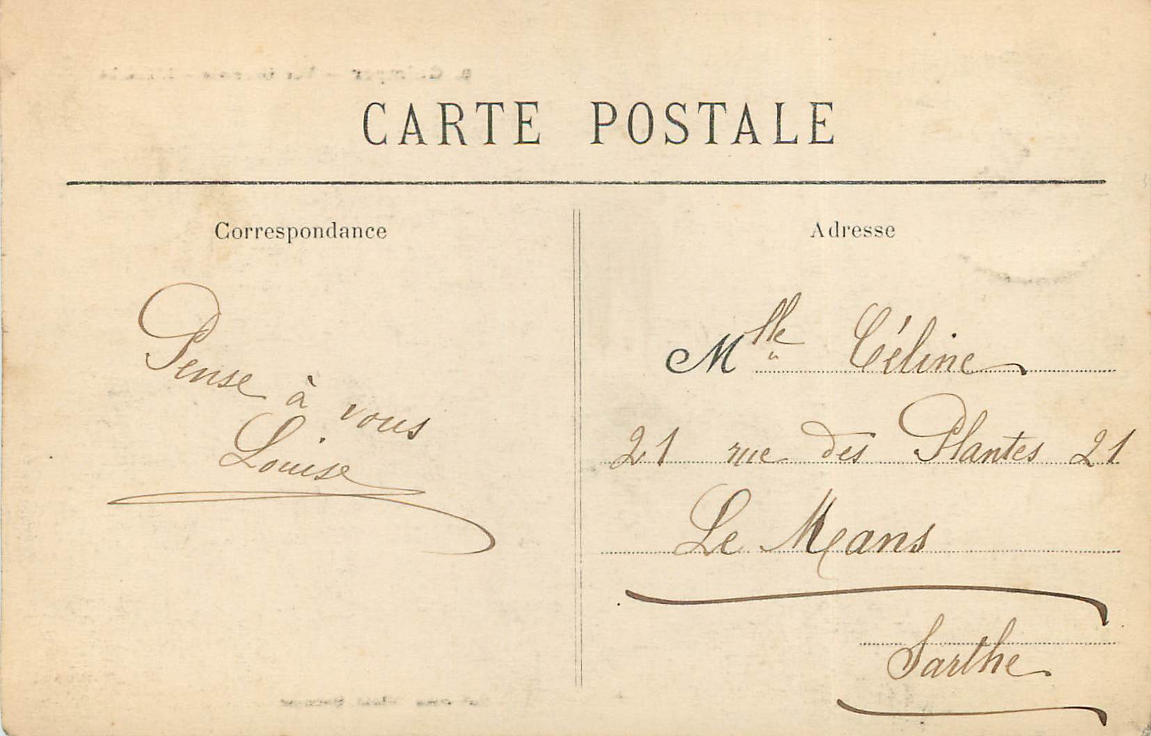 CPA Quimper Vue generale L Eveche  — Rückseite