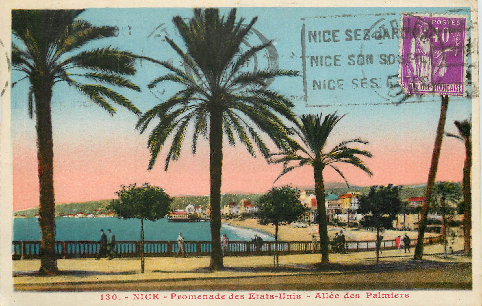 CPA Nice Promenade des Etats Unis Allee des Palmiers 