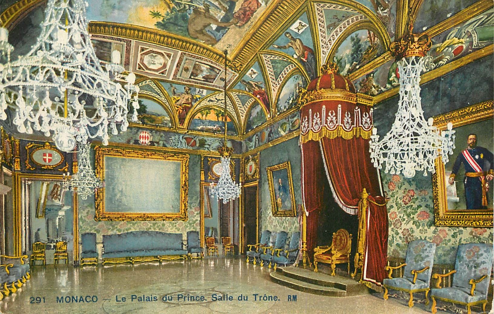 CPA Monaco Le Palais du Prince Sallee du Trone 
