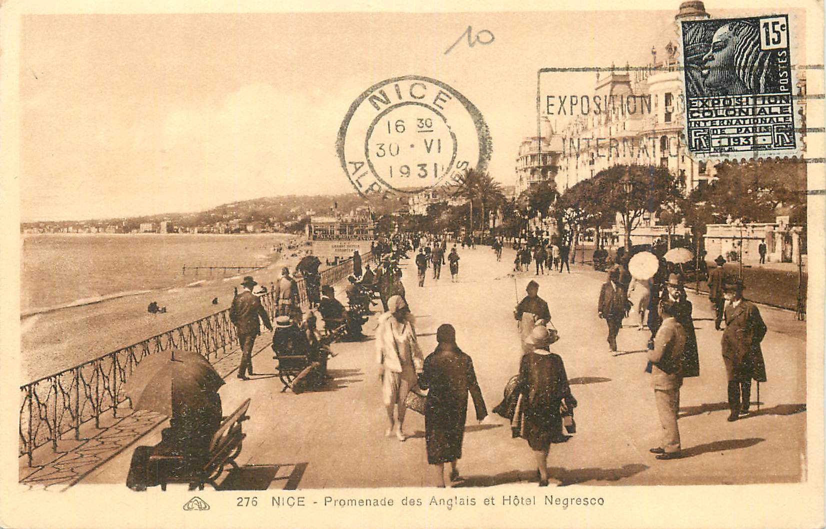CPA Nice Promenade des Anglais et Hotel Negresco 