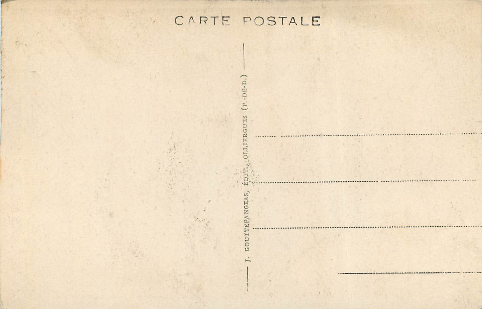 Saint-Nectaire — Intérieur de l'Église — Chapiteaux remarquables — G. D'O. 1261 — Rückseite