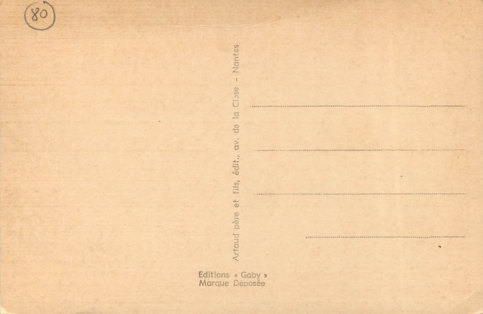 Amiens (Somme) — Steinfries — Geschichte des heiligen Firmin, des ersten Bischofs von Amiens — Gaby Nr. 28 — Rückseite