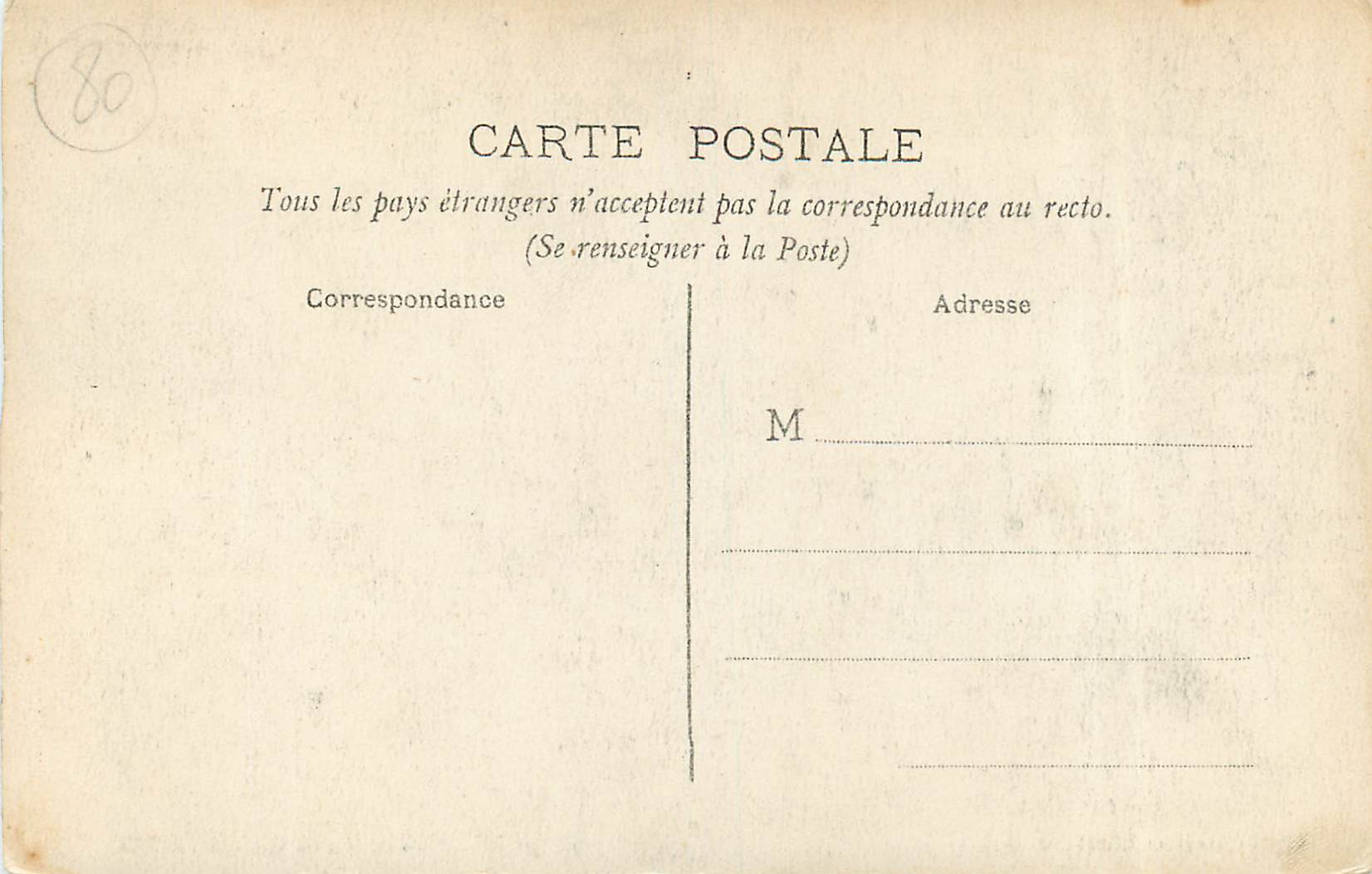 CPA Amiens Cathedrale Le Siege de l Eveque  — Rückseite