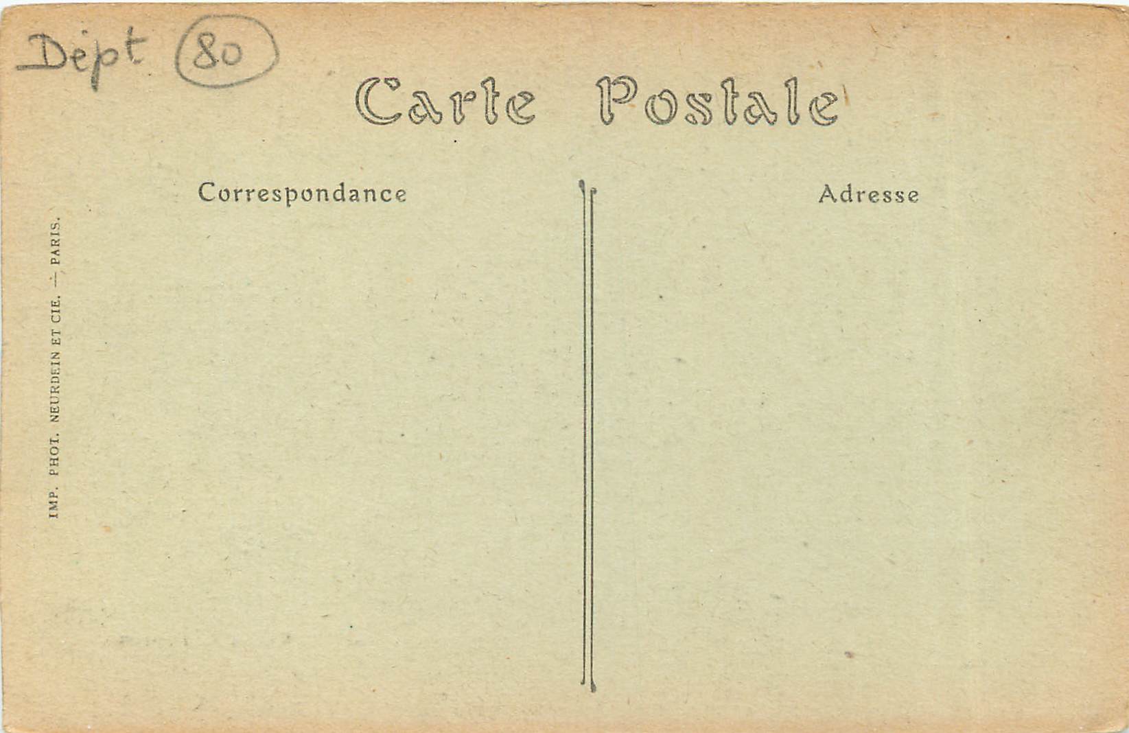 CPA Amiens Vue generale prise du Beffroi  — Rückseite