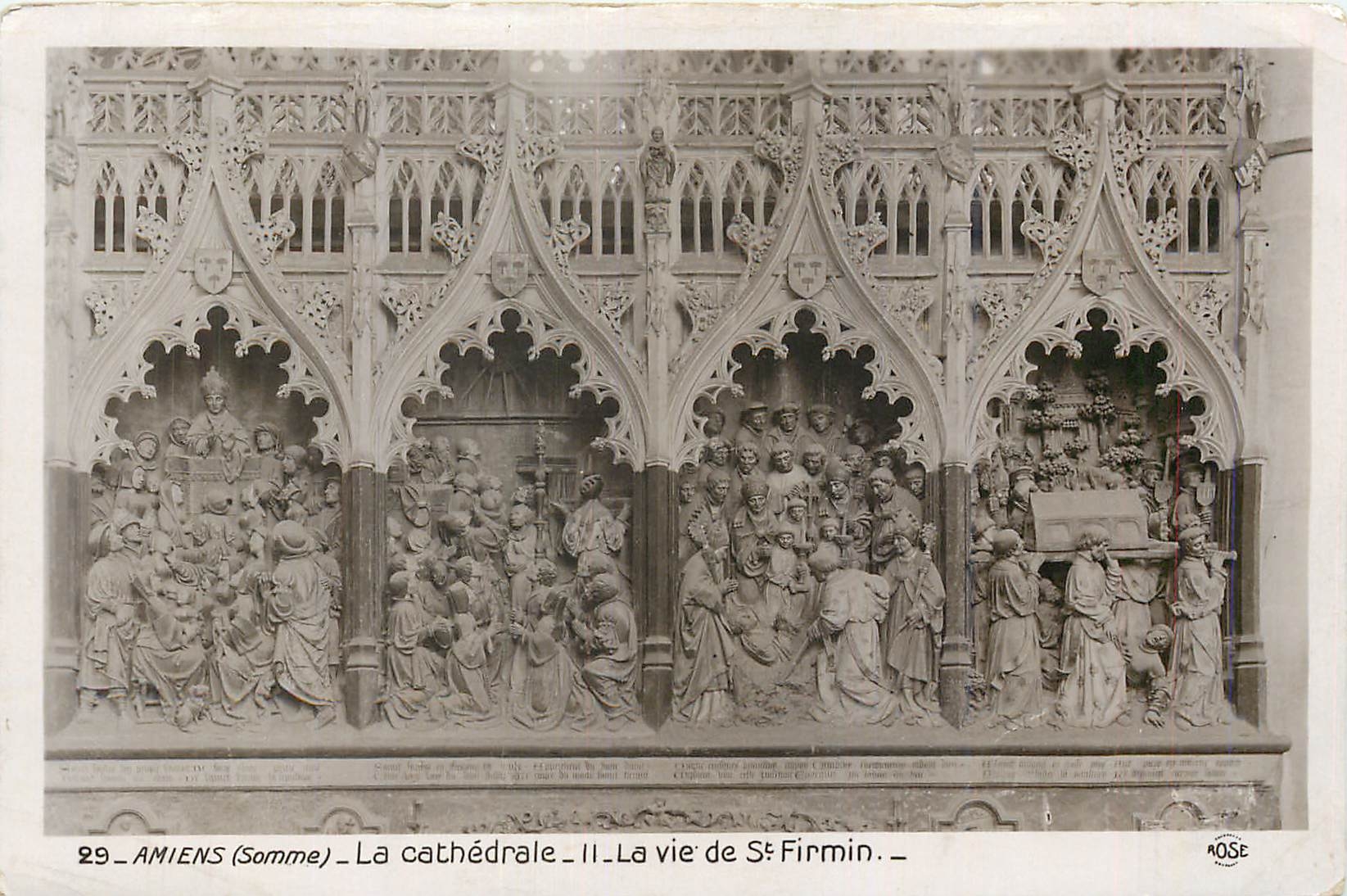 CPA Amiens Somme La cathedrale La vie de St Firmin 