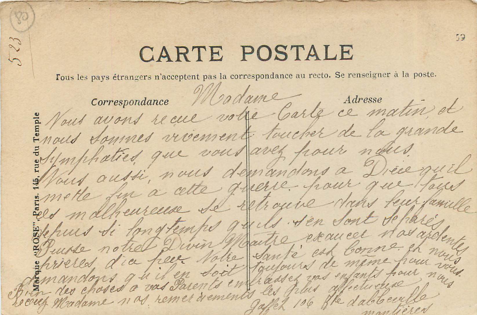 CPA Amiens Somme La cathedrale La vie de St Firmin  — Rückseite