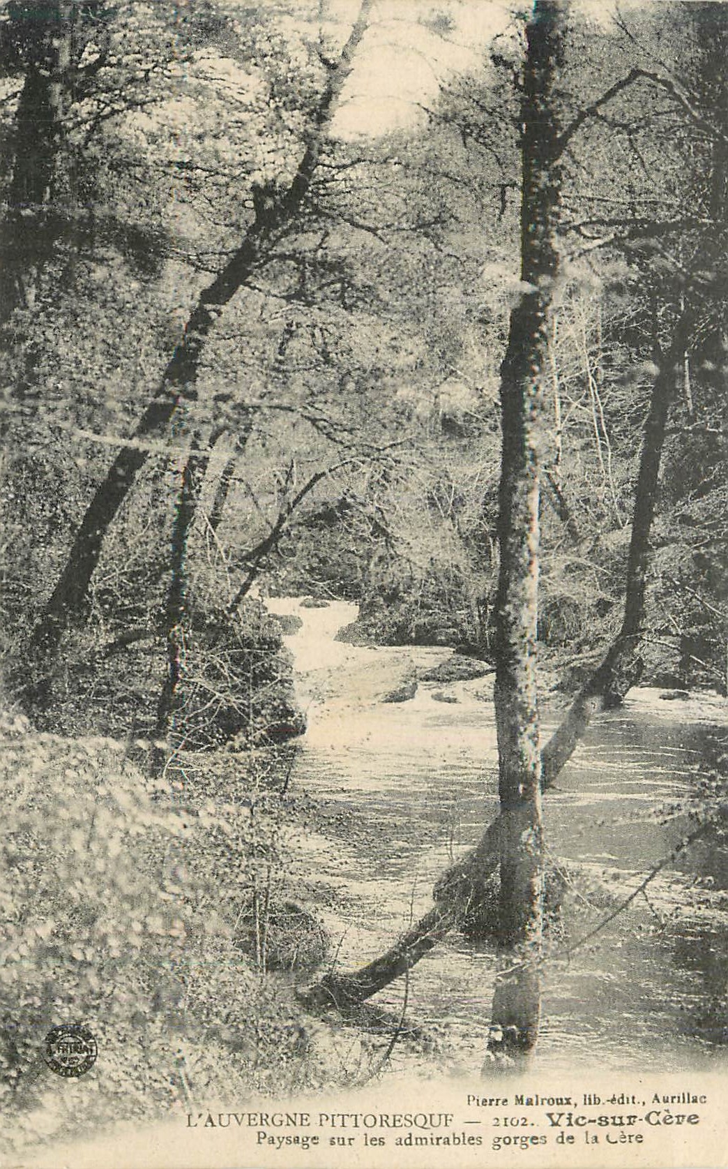 CPA Vic sur Cere Paysage sur les admirables gorges de la cere 