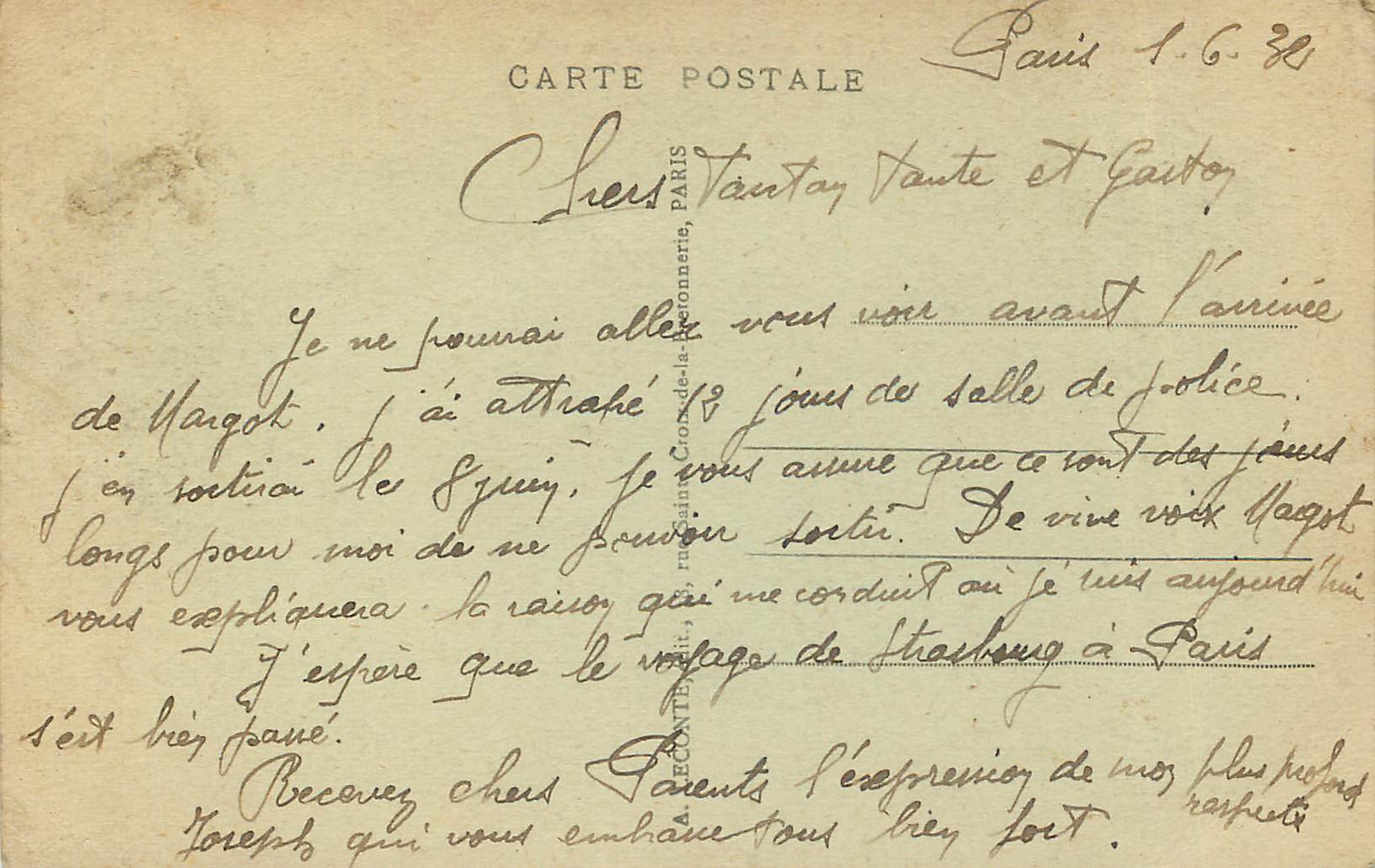 CPA Paris L Ecole Militaire  — Rückseite