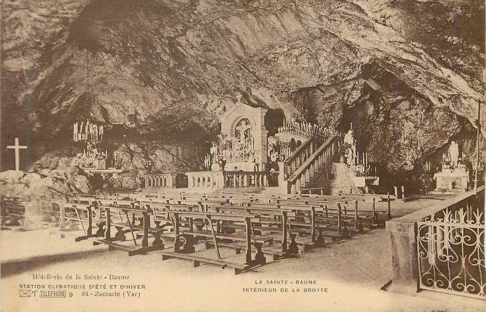 CPA La Sainte Baume Interieur de la Grotte 