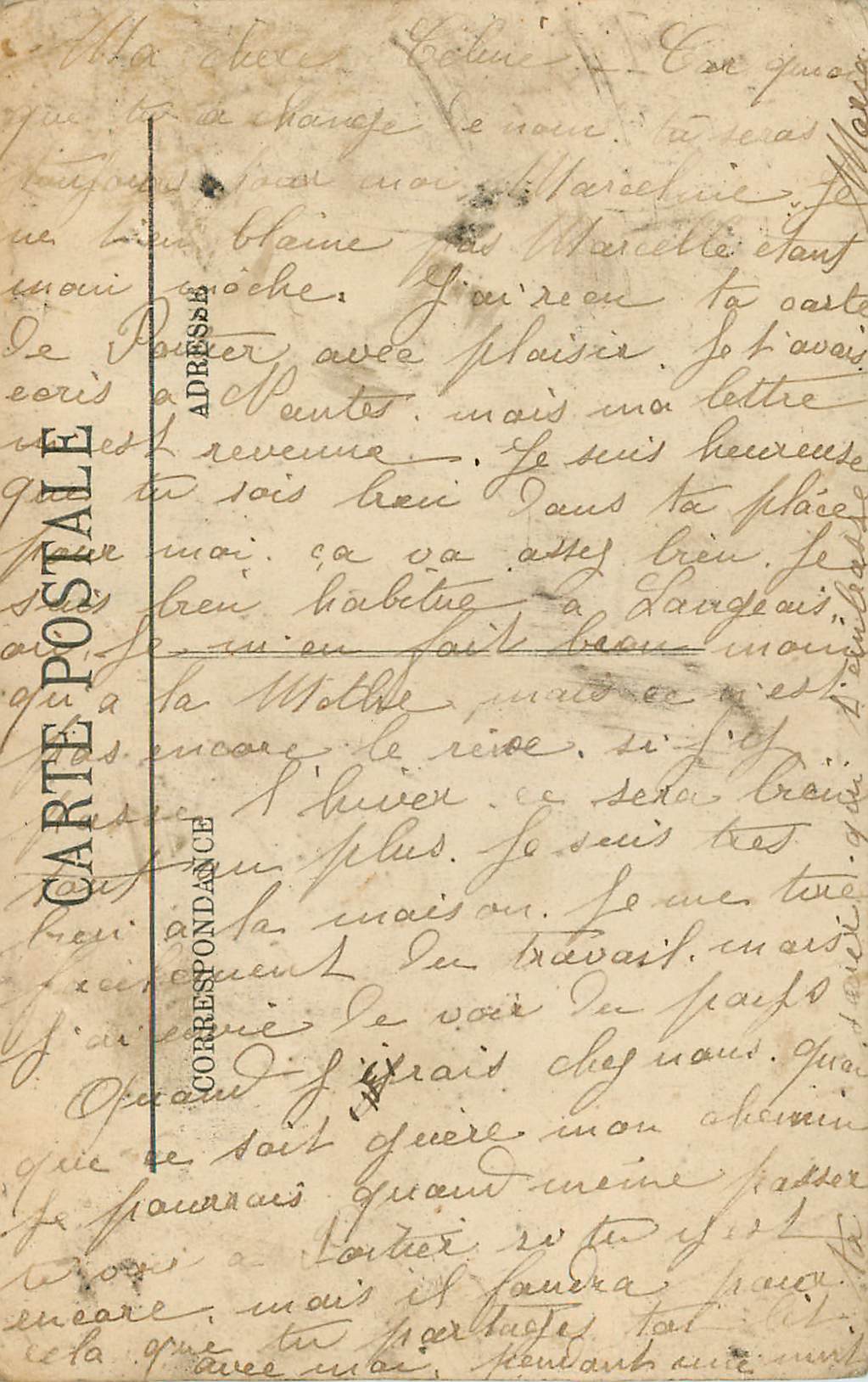 CPA Langeais La Rue Anne de Bretagne  — Rückseite