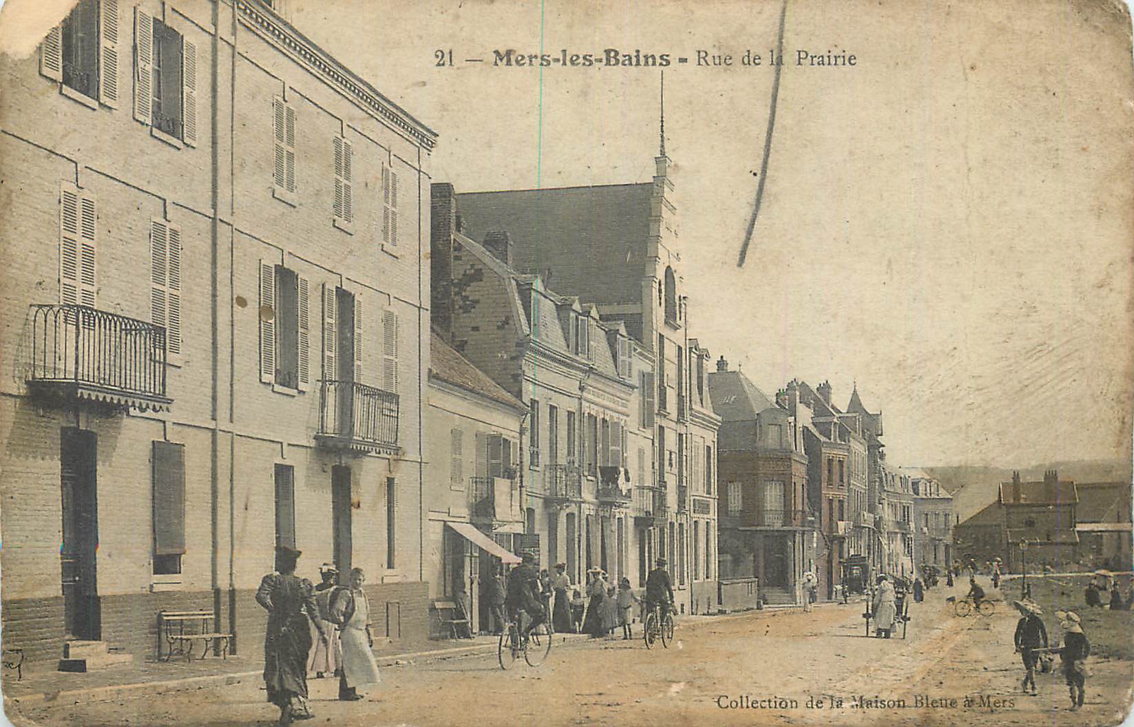 Cartolina d'epoca Via della Prateria, Mers les Bains