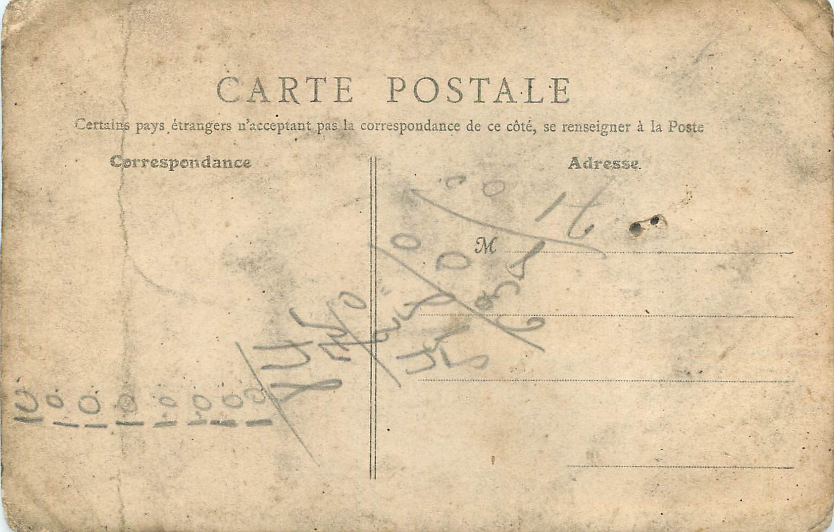 Cartolina d'epoca Via della Prateria, Mers les Bains — Verso