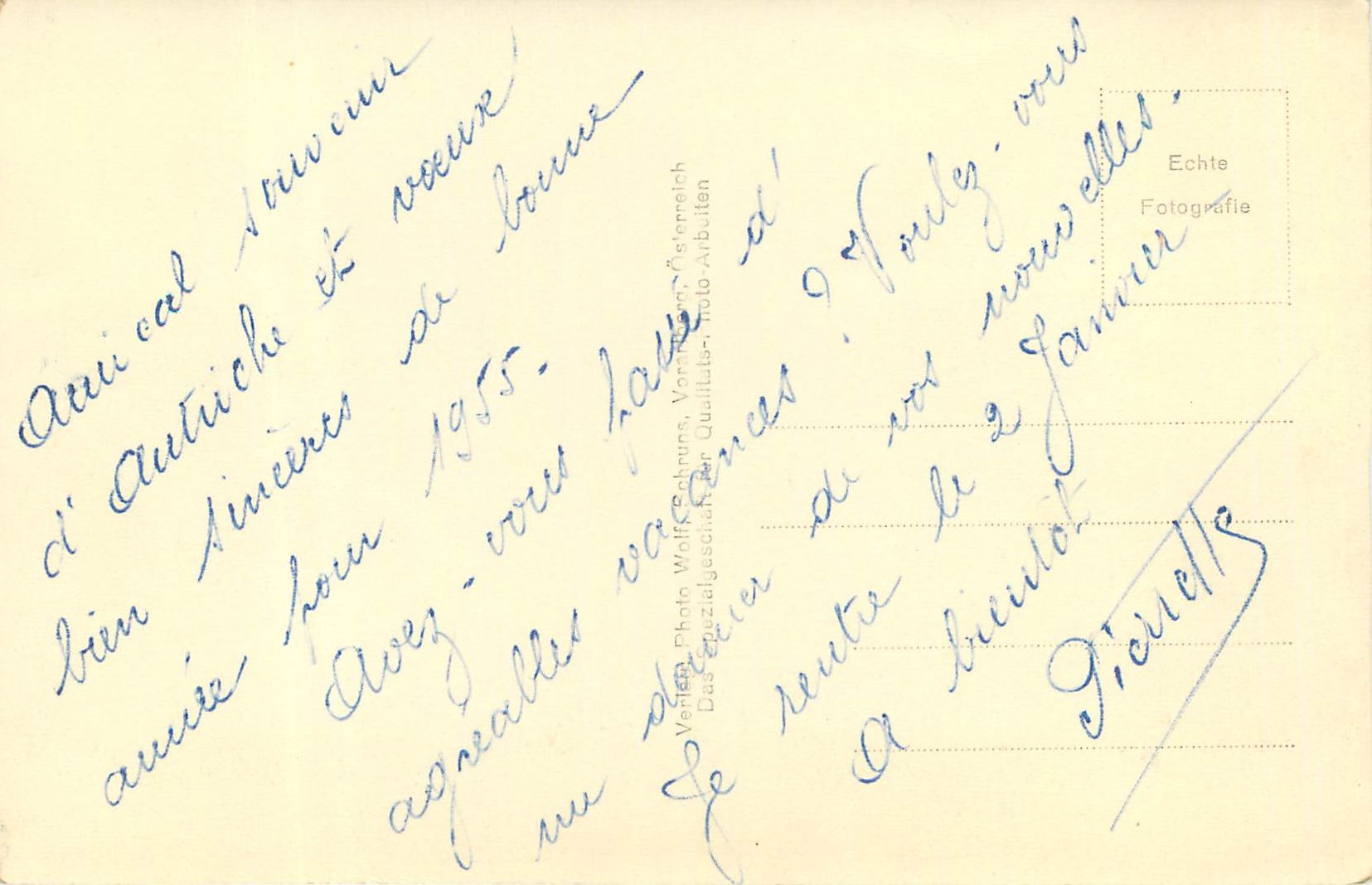 CPA Autriche Nouvel an — Verso