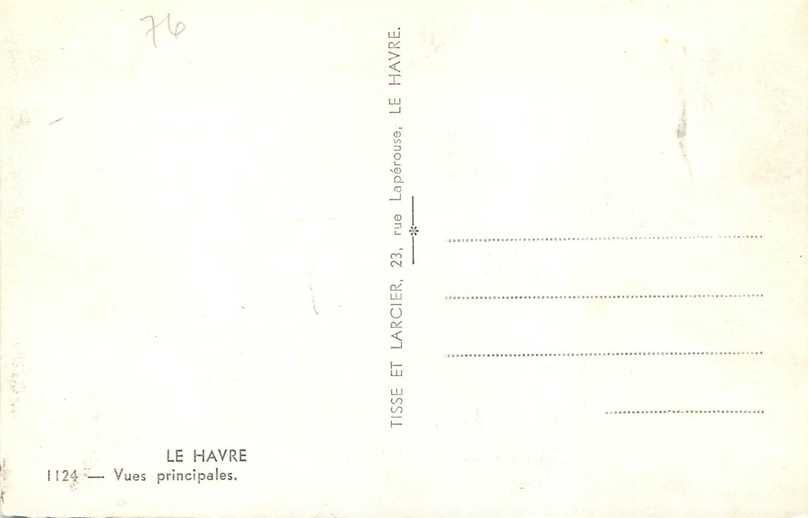 CPM Le Havre Vues principales Bateau Paquebot — Rückseite
