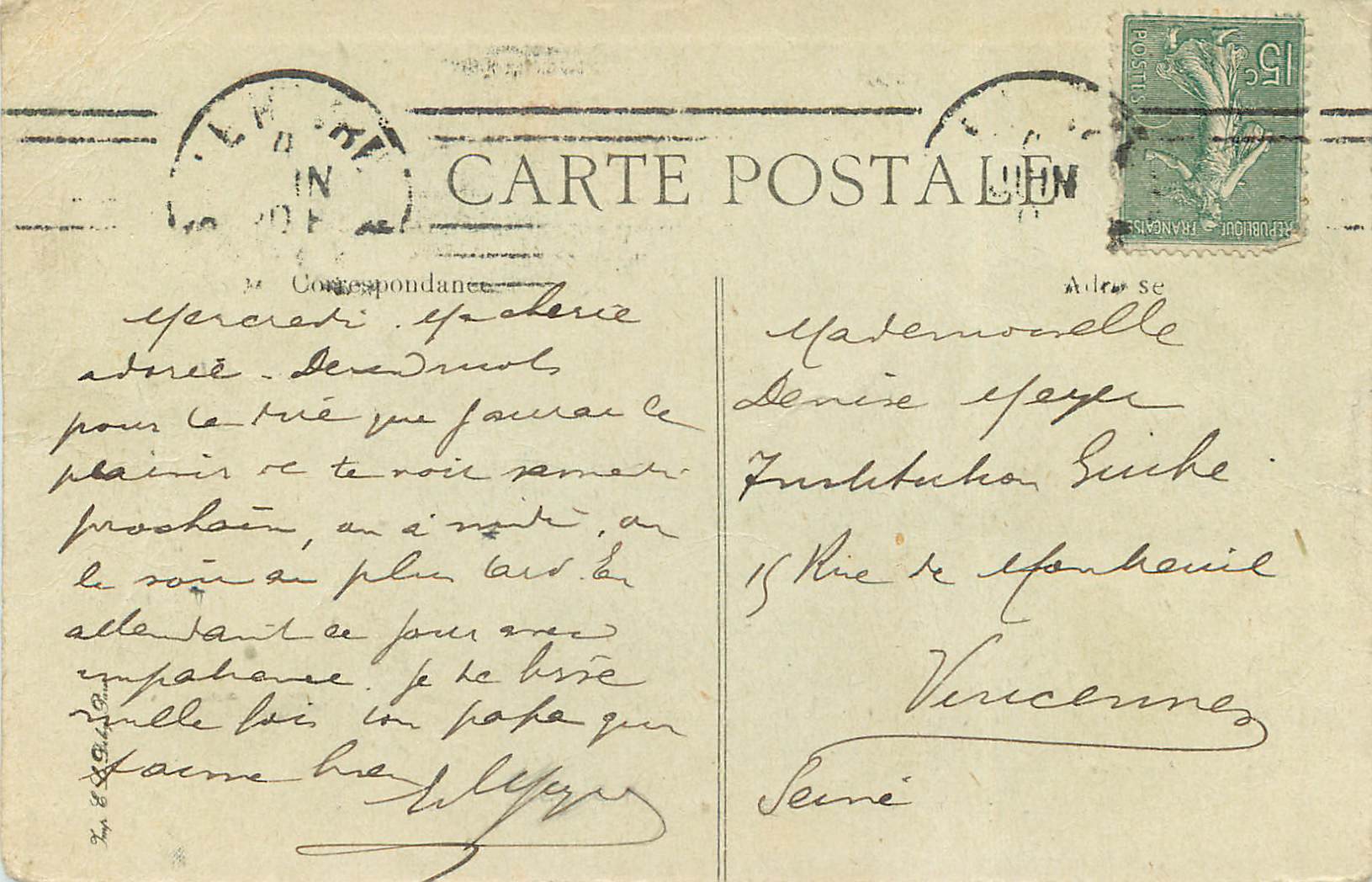 CPA Le Havre Vue generale sur Sainte Adresse et le Havre  — Rückseite