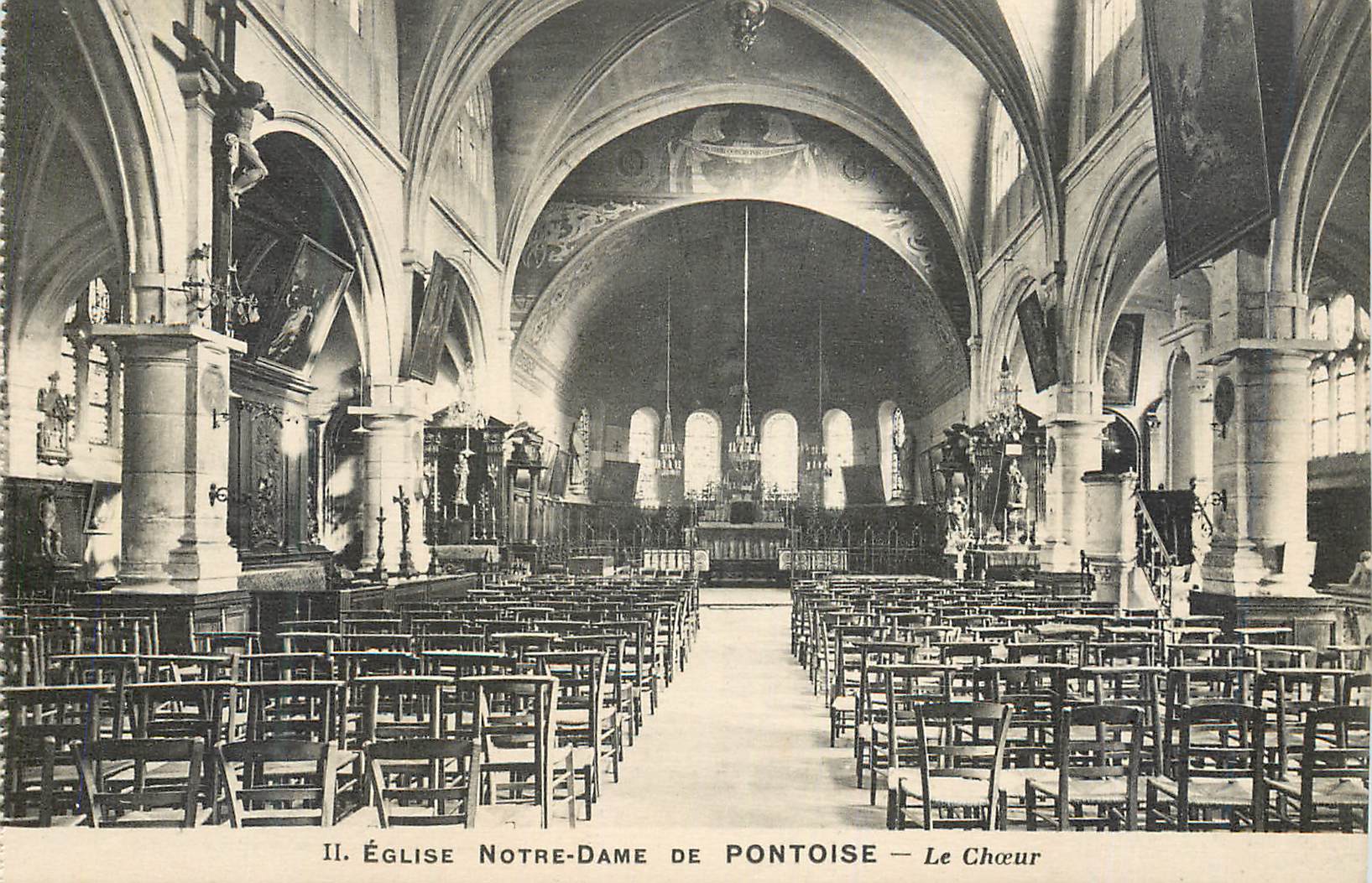 CPA Eglise Notre Dame de Pontoise Le Choeur 
