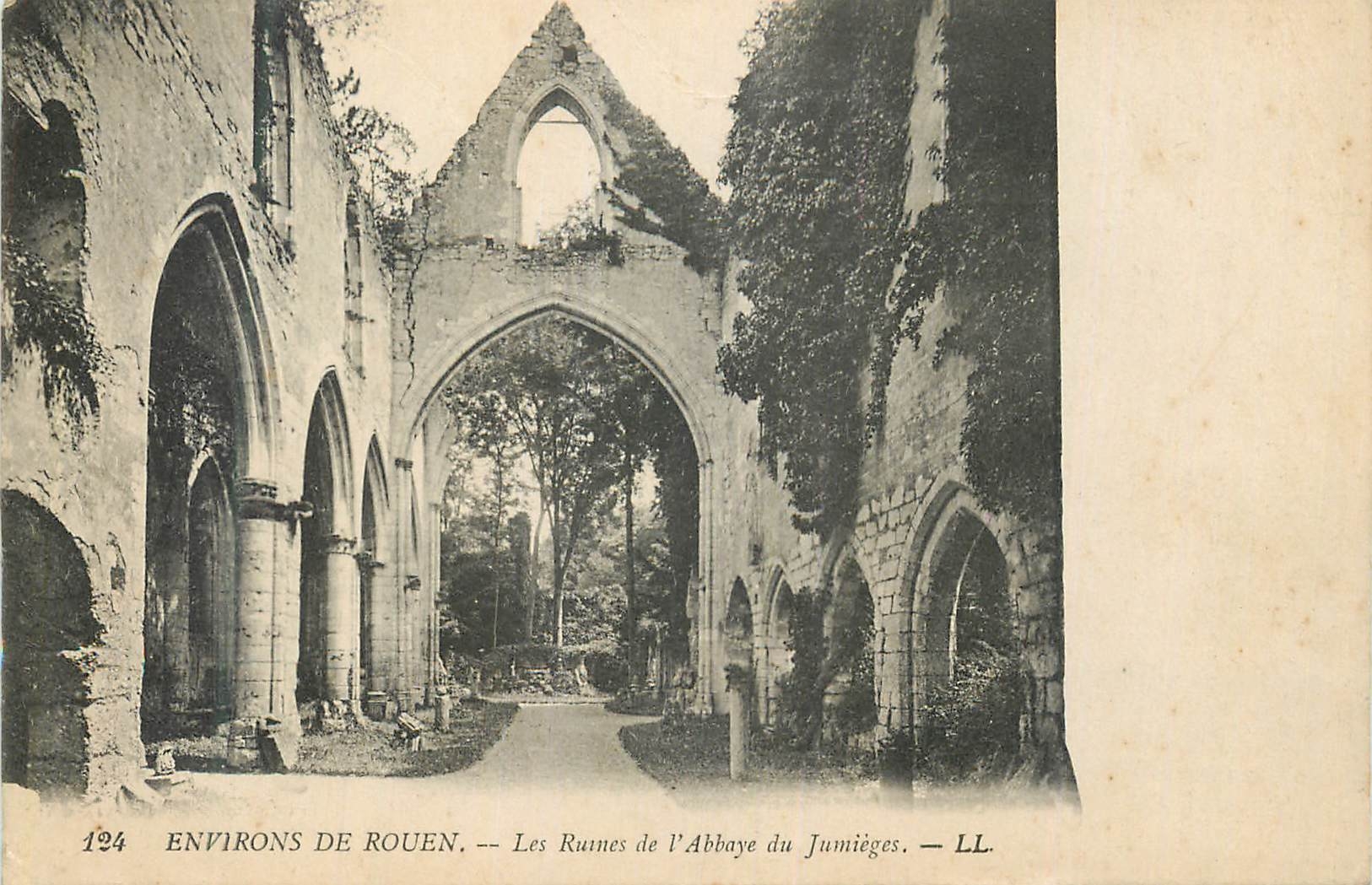 CPA Environs de Rouen Les ruines de l Abbaye du Jumieges 