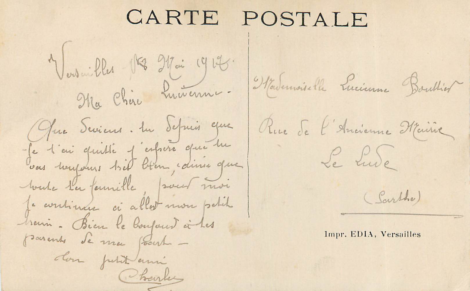 CPA Versailles Hameau de Marie Antoinette La Maison du Seigneur  — Verso