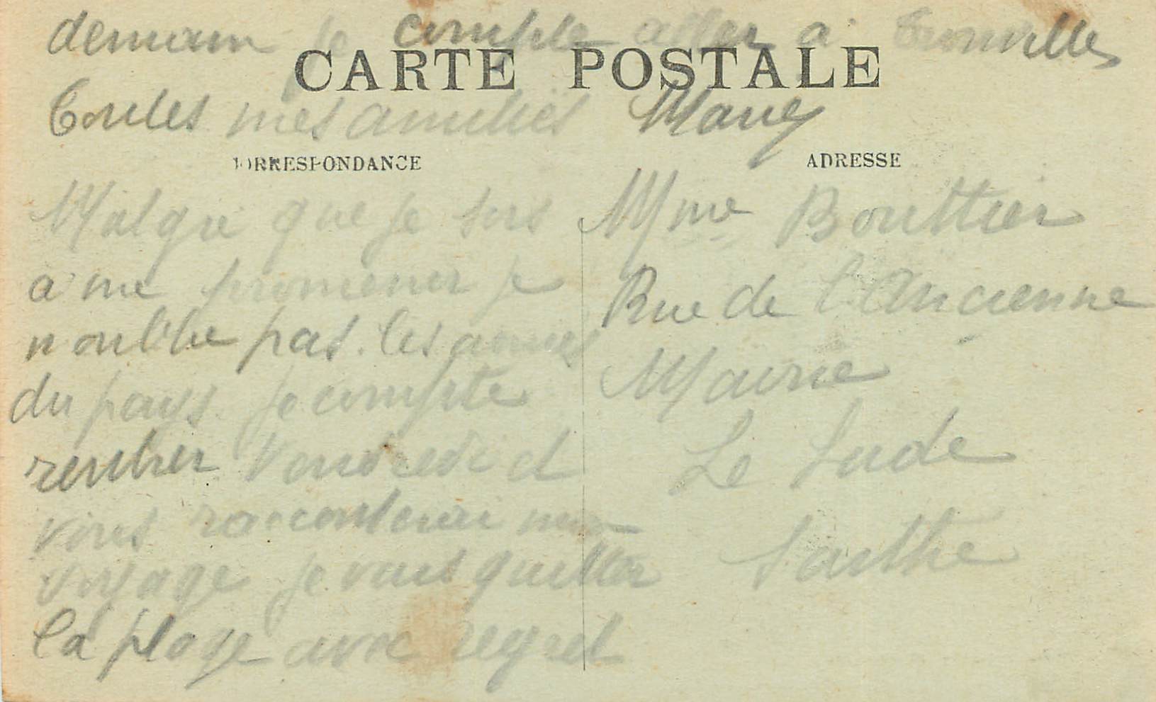 CPA Saint Aubin sur Mer La tempete d octobre  — Rückseite