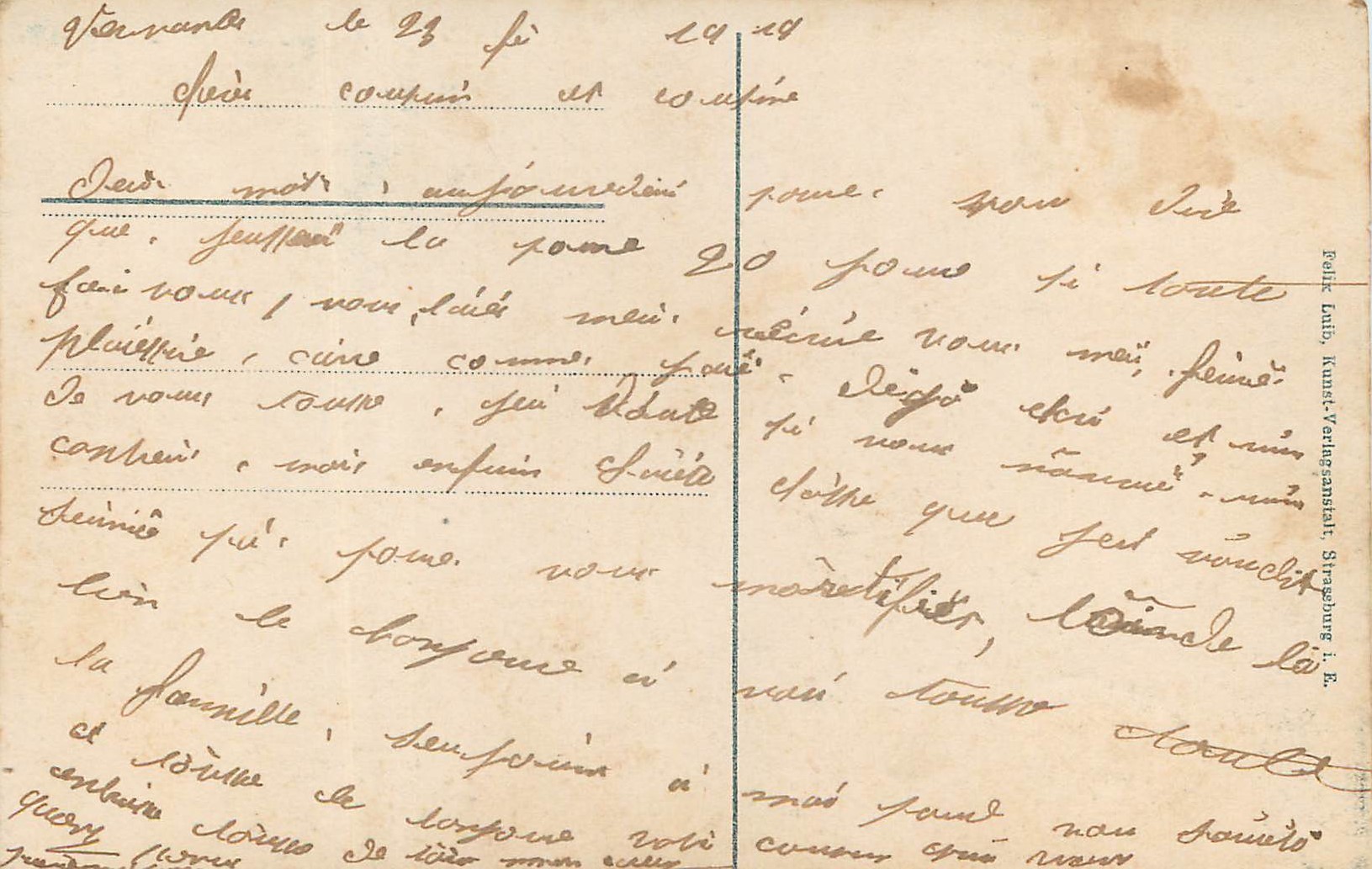 CPA Strasbourg Bain des plantes  — Verso