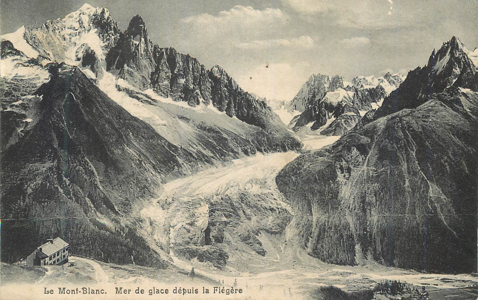 CPA Le Mont Blanc Mer de glace depuis la Flegere 
