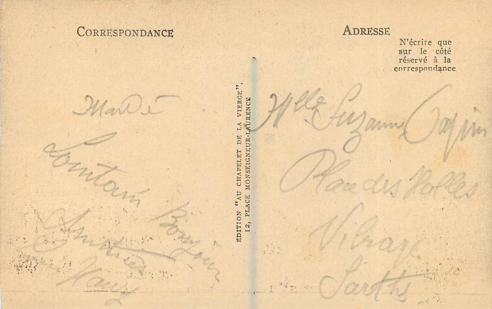 CPA Lourdes La Maison de Bernadette  — Verso