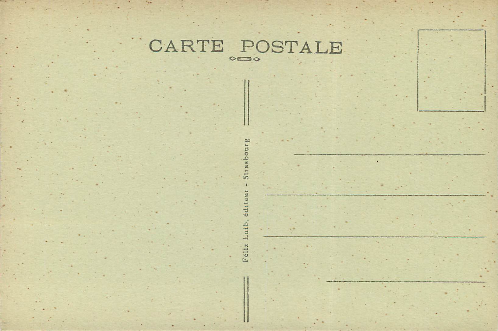 Strasbourg — Ouaï de la Petite-France — Félix Laub éditeur — Rückseite