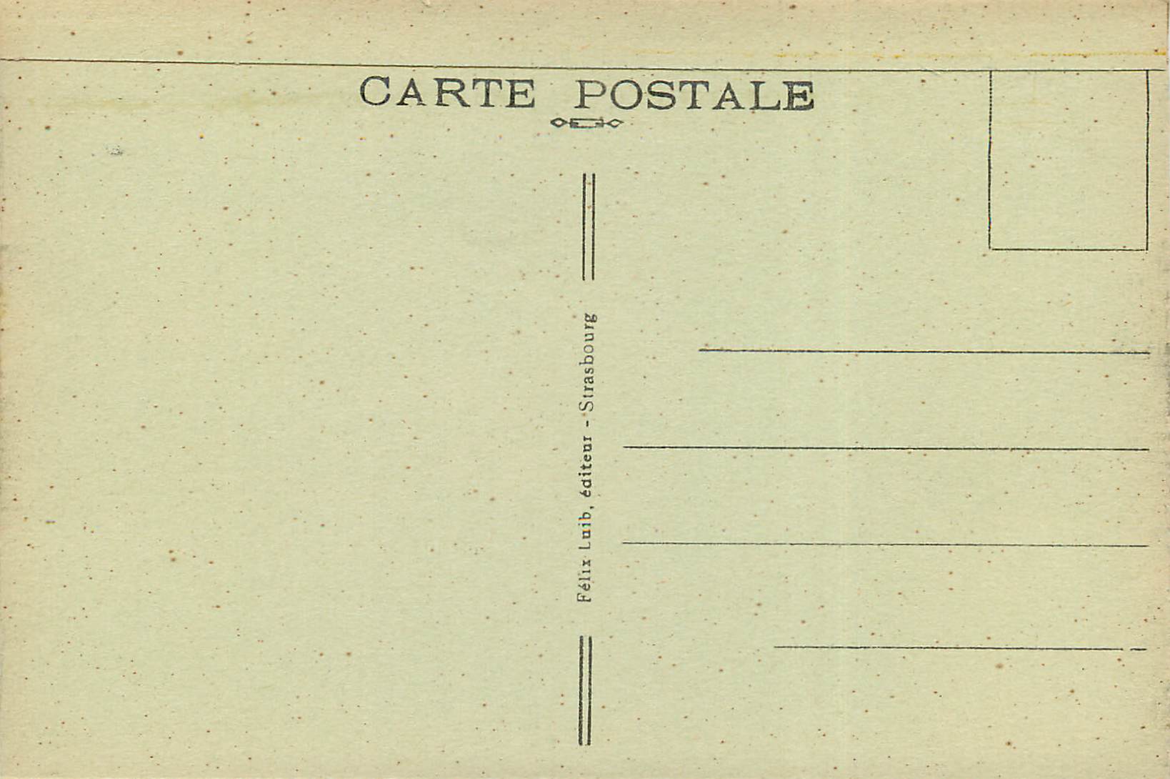 CPA Strasbourg Universite  — Verso