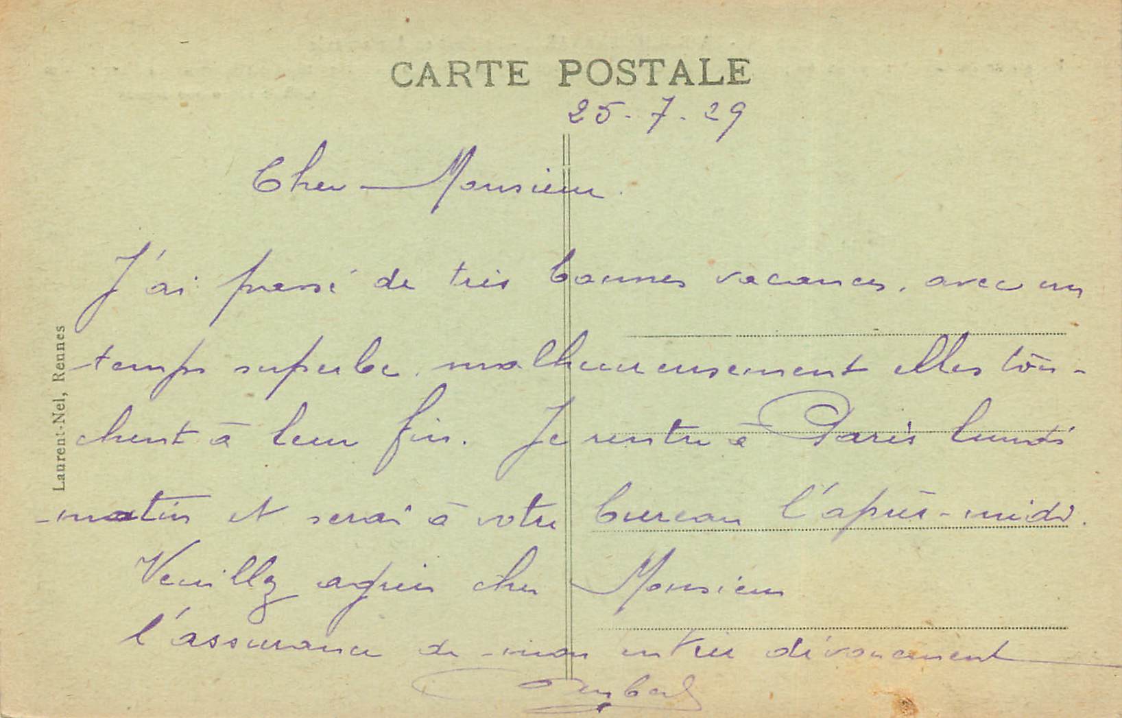 CPA La Roche Bernard Le Pont en Arc articule  — Rückseite
