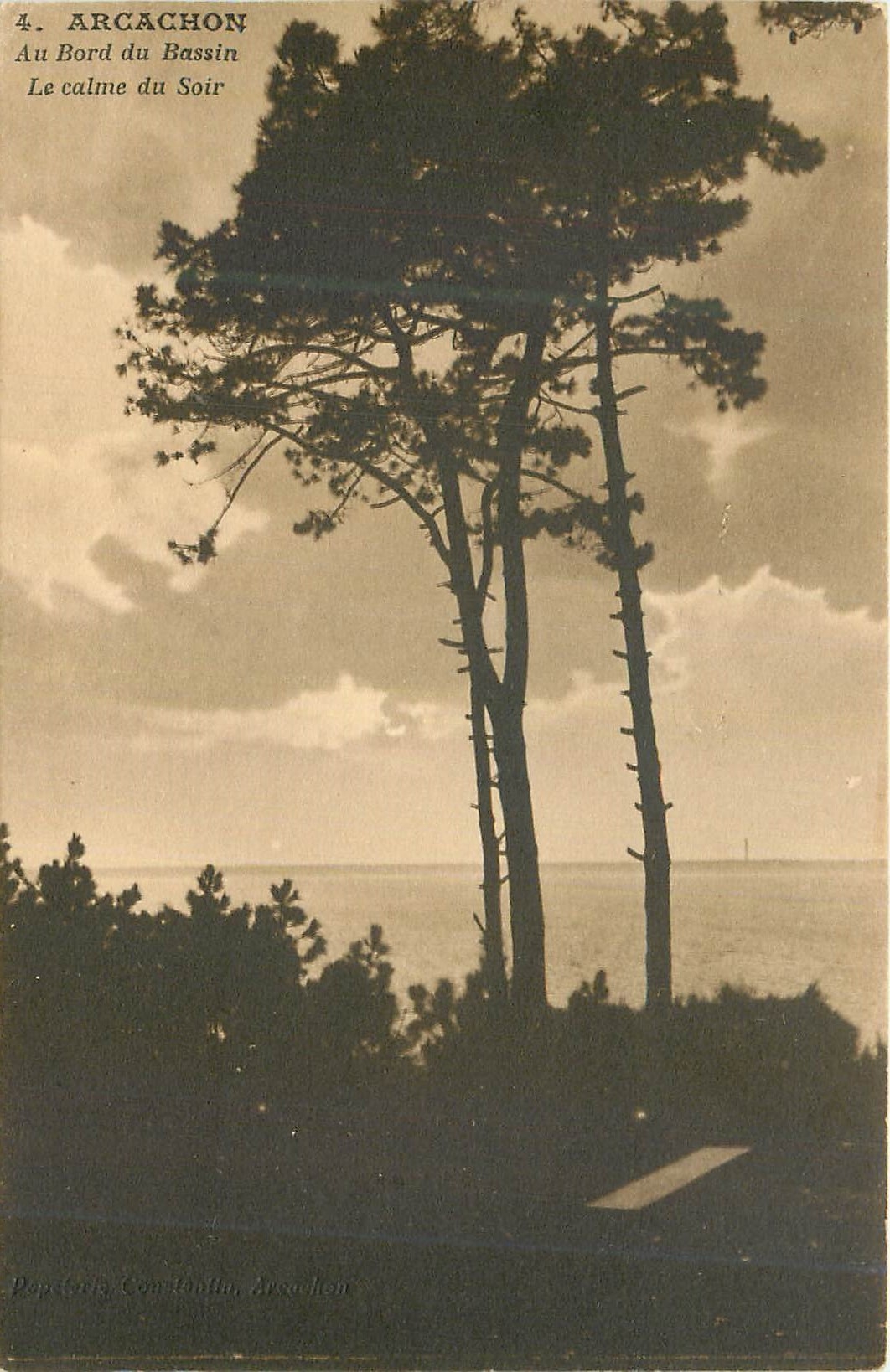 Arcachon — Au Bord du Bassin, Le calme du Soir — Depessey & Comtois, Arcachon